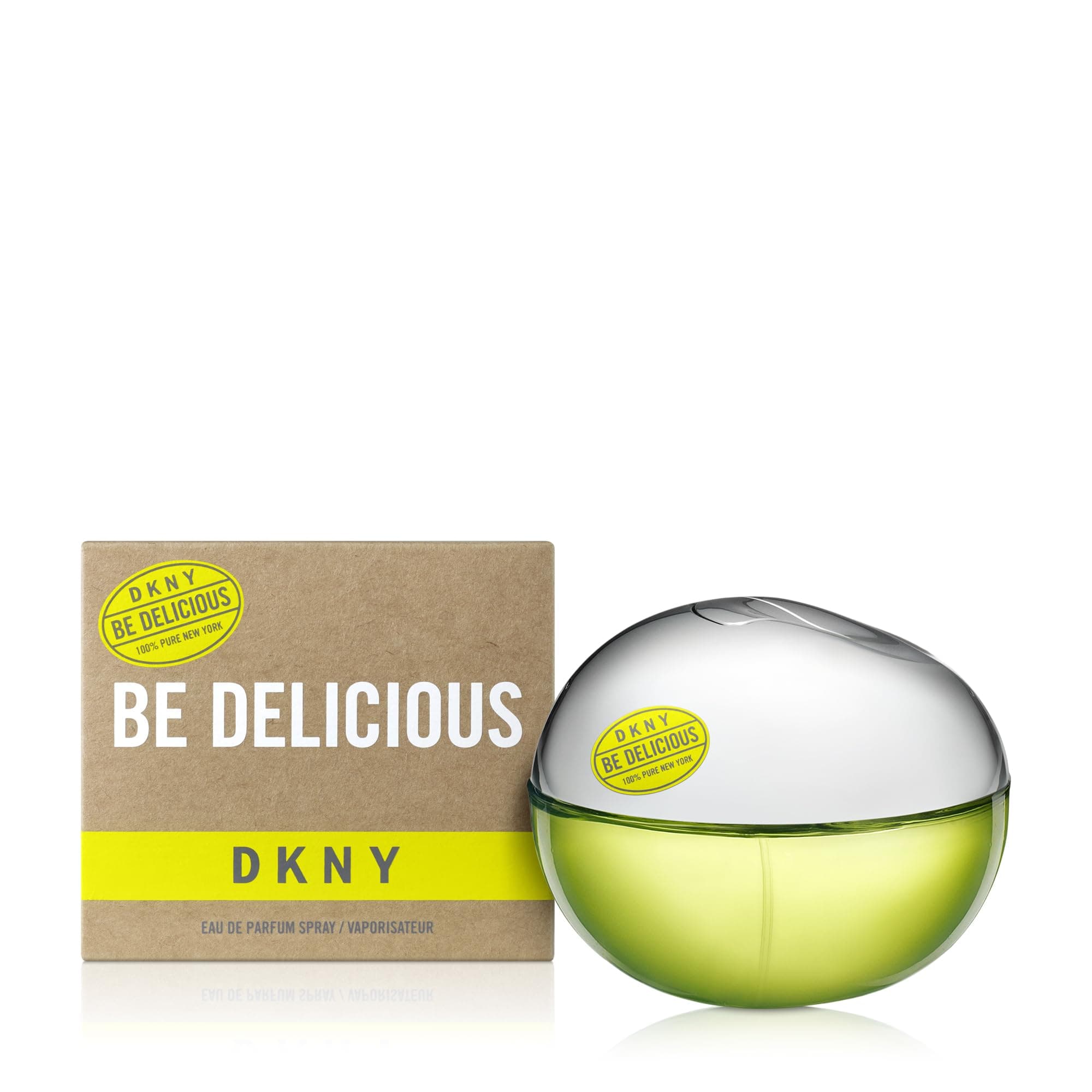 DKNY Be Delicious 100% Pure New York, Eau de Parfum für Damen, Grün-Fruchtiger Duft mit Apfel, Lang Anhaltend, Donna Karan New York, 30 ml