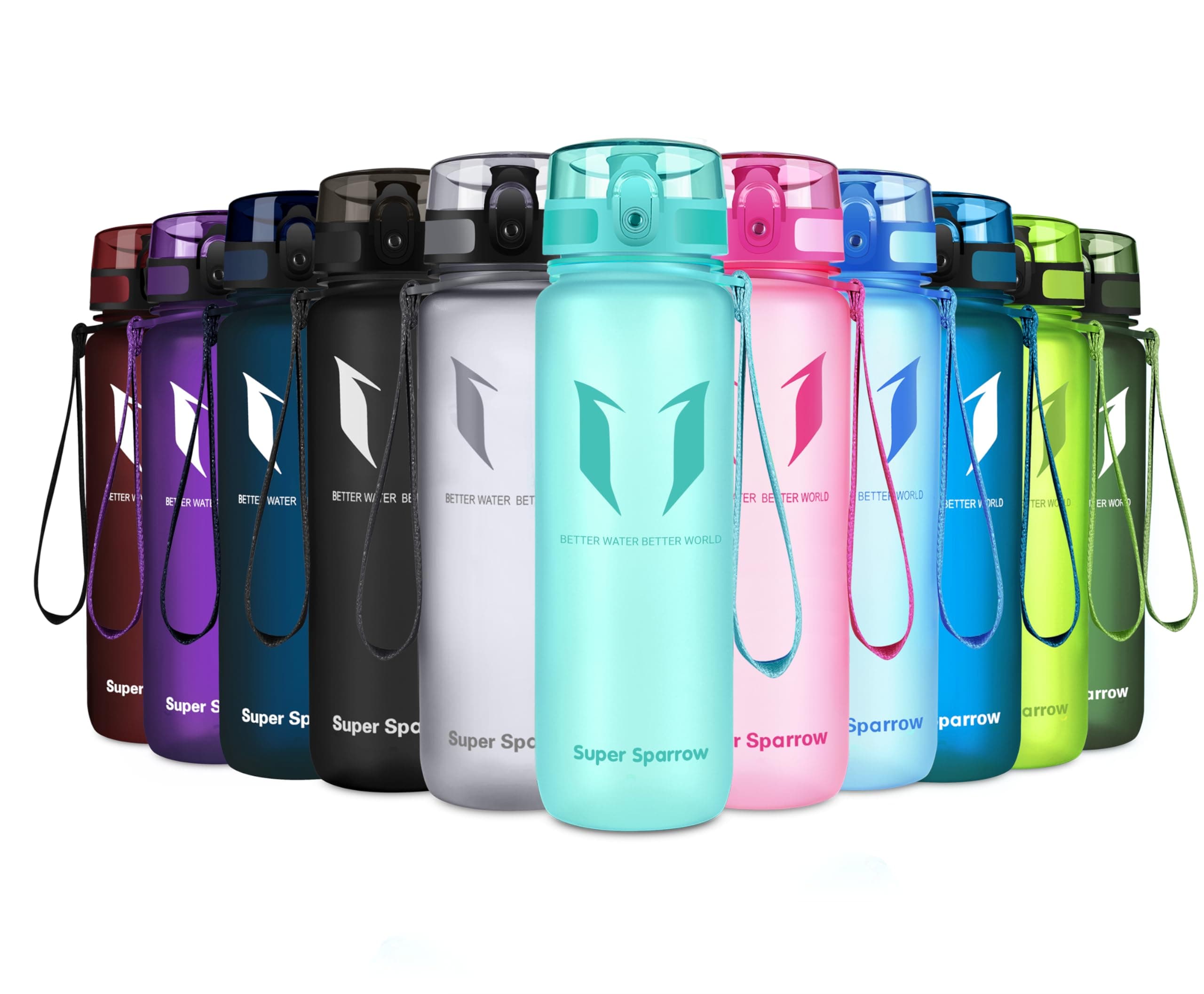 Super Sparrow Borraccia Sportiva & Bottiglia Bambini Senza Perdite - 350ml/500ml/750ml/1L/1.5L - Senza BPA