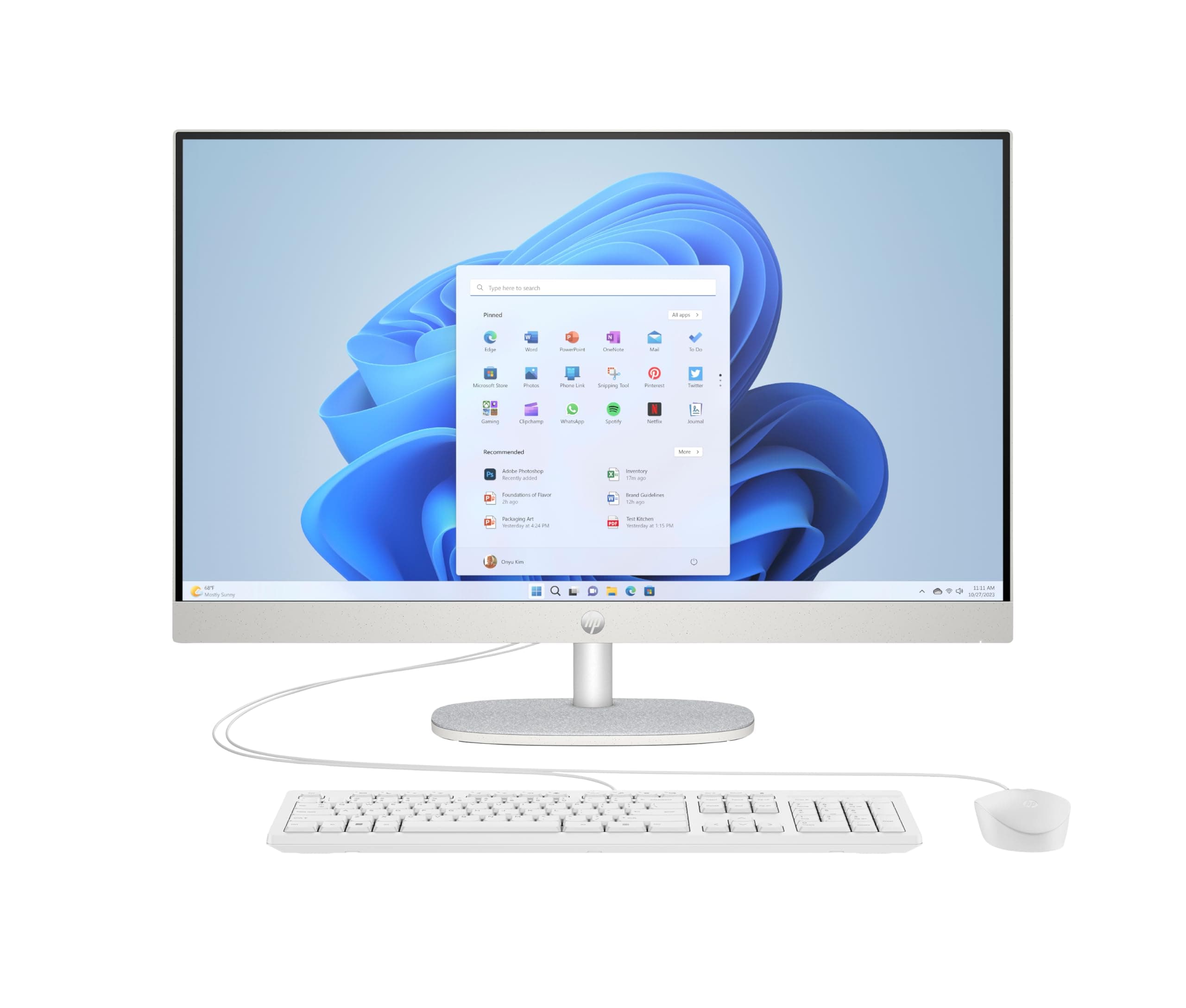 HP All-in-One 27-cr0014sl, Intel Core i5-13400, 16 GB RAM, 512 GB, Grafica Integrata, 27" FHD IPS Antiriflesso, Webcam HD, Windows 11, Bianco