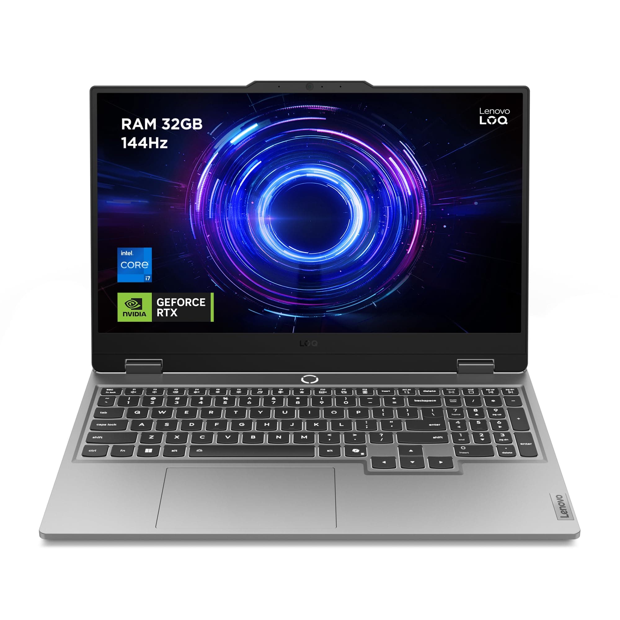 Lenovo LOQ 15" Notebook Gaming, NVIDIA GeForce RTX 5070 8GB GDDR7, Intel Core i7-13650HX, RAM 32GB, 1TB SSD, Schermo 15.6" FHD (1920x1080) 144Hz, Windows 11 Home, Tastiera Retroilluminata - Luna Grey