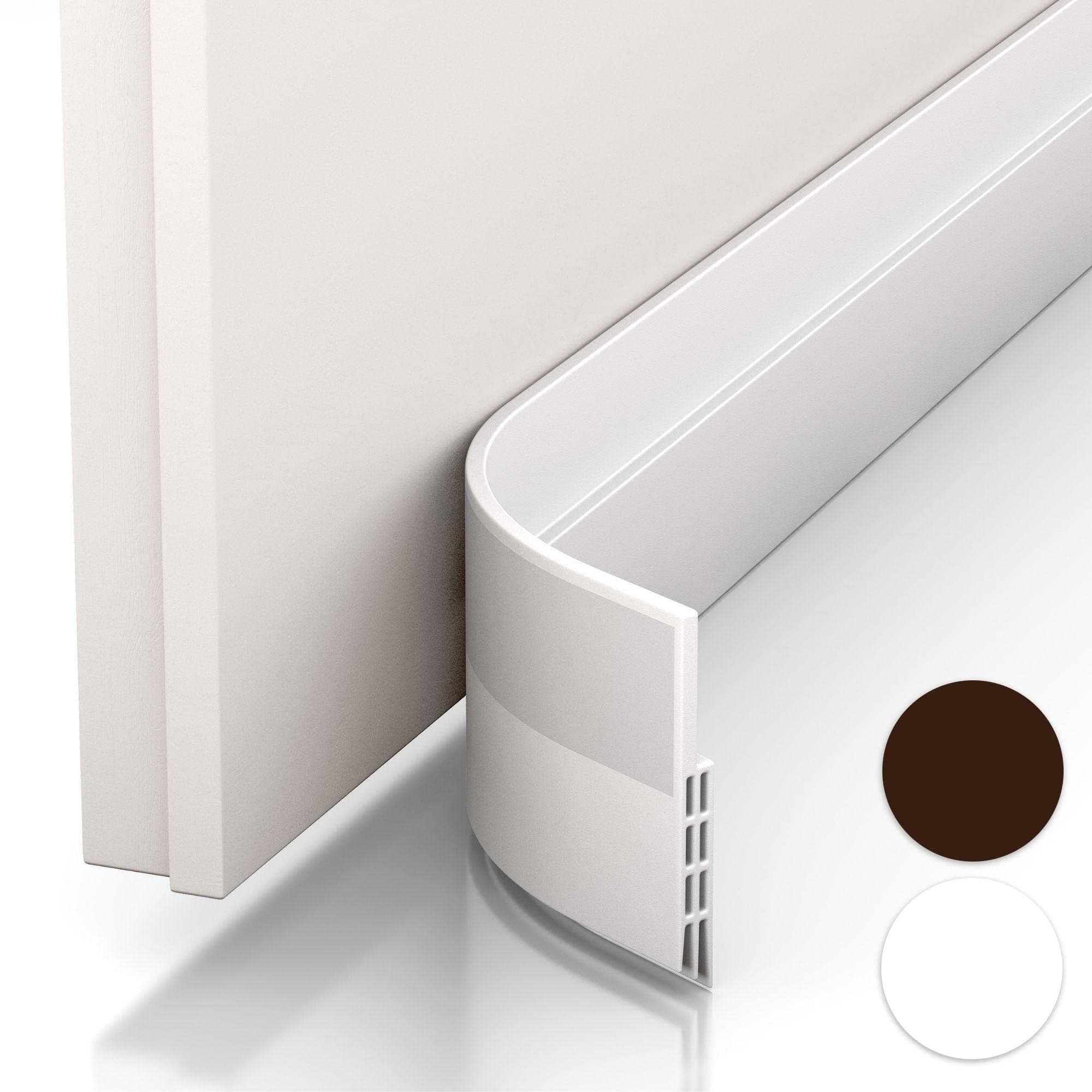 Vellure® Burlete Puerta Entrada contra Corrientes de Aire - Nuevo burlete Puerta Exterior Autoadhesivo (rápido y Sencillo) Insonorización, protección contra el frío y Sellado (5X Blanco)