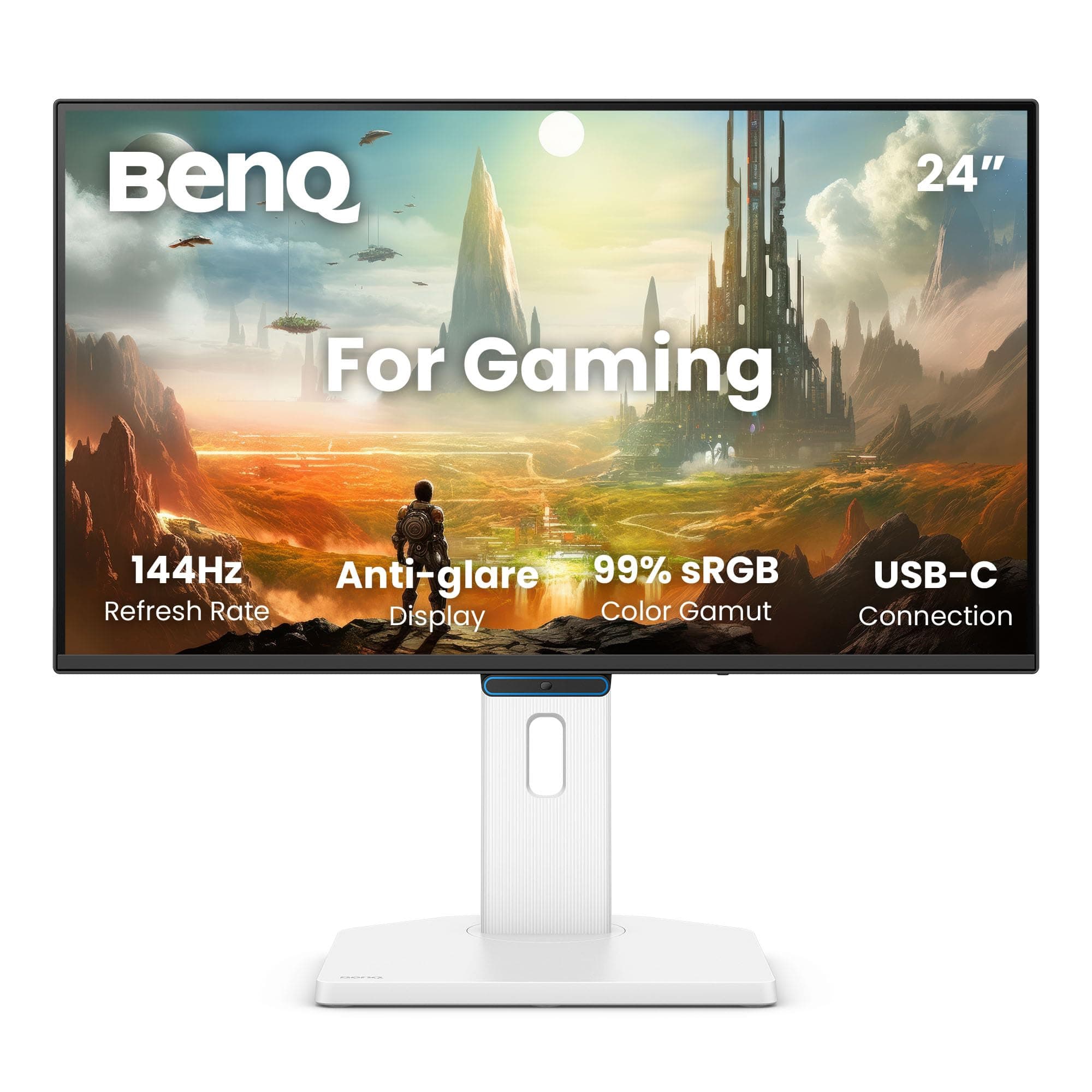 BenQ Monitor GW2490TE 23,8” 1080p FHD 144Hz IPS Eye-Care para Oficina en casa, USB-C, 1920x1080, Optimizador Visual, sin parpadeos, Baja luz Azul, Bisel Ultrafino, Certificado TÜV, Eye-CareU