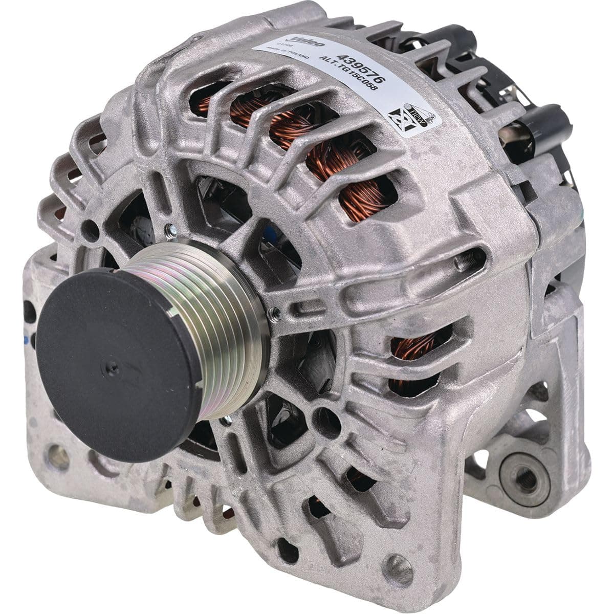 VALEO 439576 Alternateur Intensité de charge de l’alternateur: 150 Amp Rainures: 7 rainures Diamètre de poulie: 50 mm Tension: 14 V Sens de rotation: CLOCKWISE