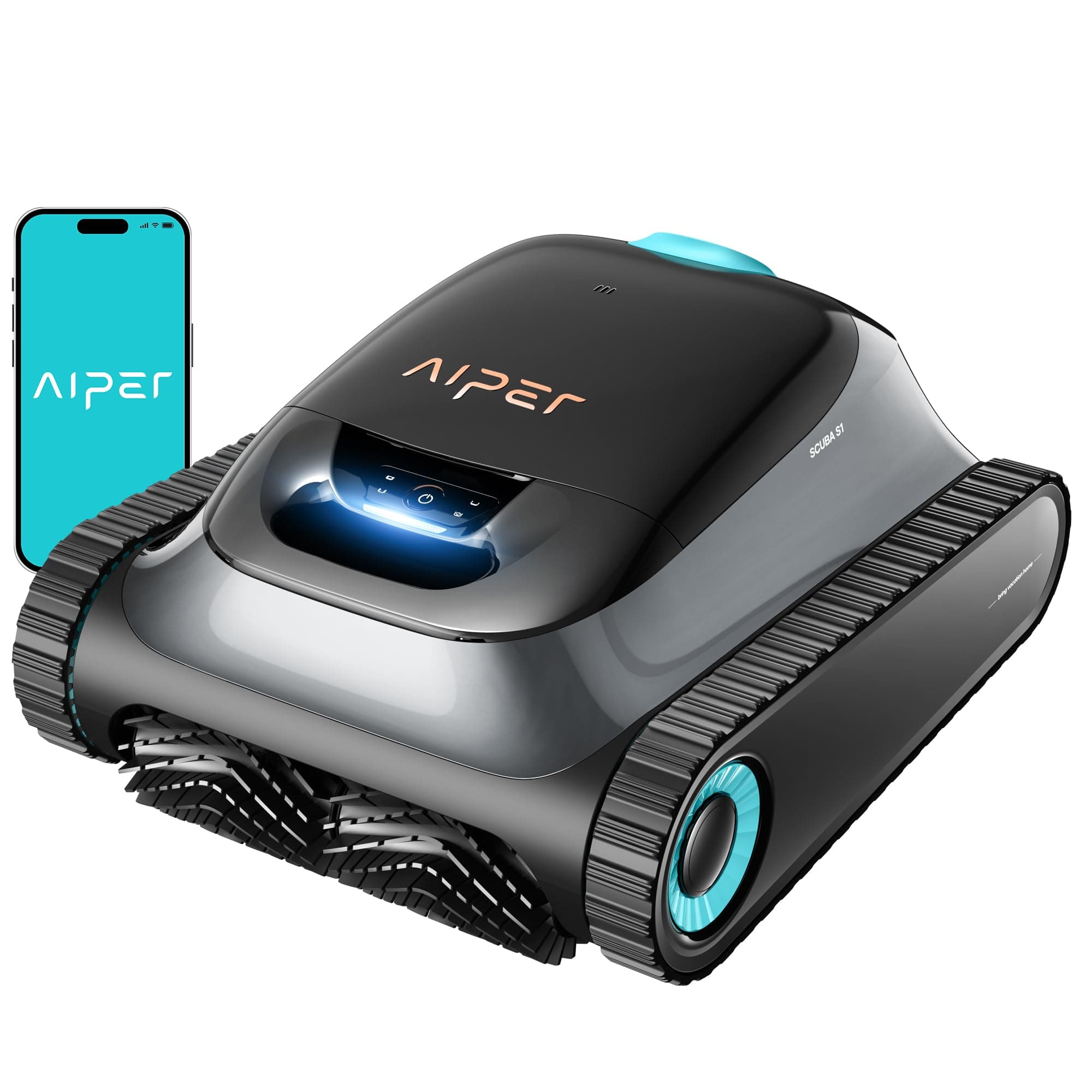 (2026 Upgrade) AIPER Scuba S1 Robot Piscine Nettoyage Sol, Parois & Ligne d’Eau, Autonomie de 240 Min, Filtration Ultra-Fine, Navigation Intelligente, Application & Mises à Jour OTA