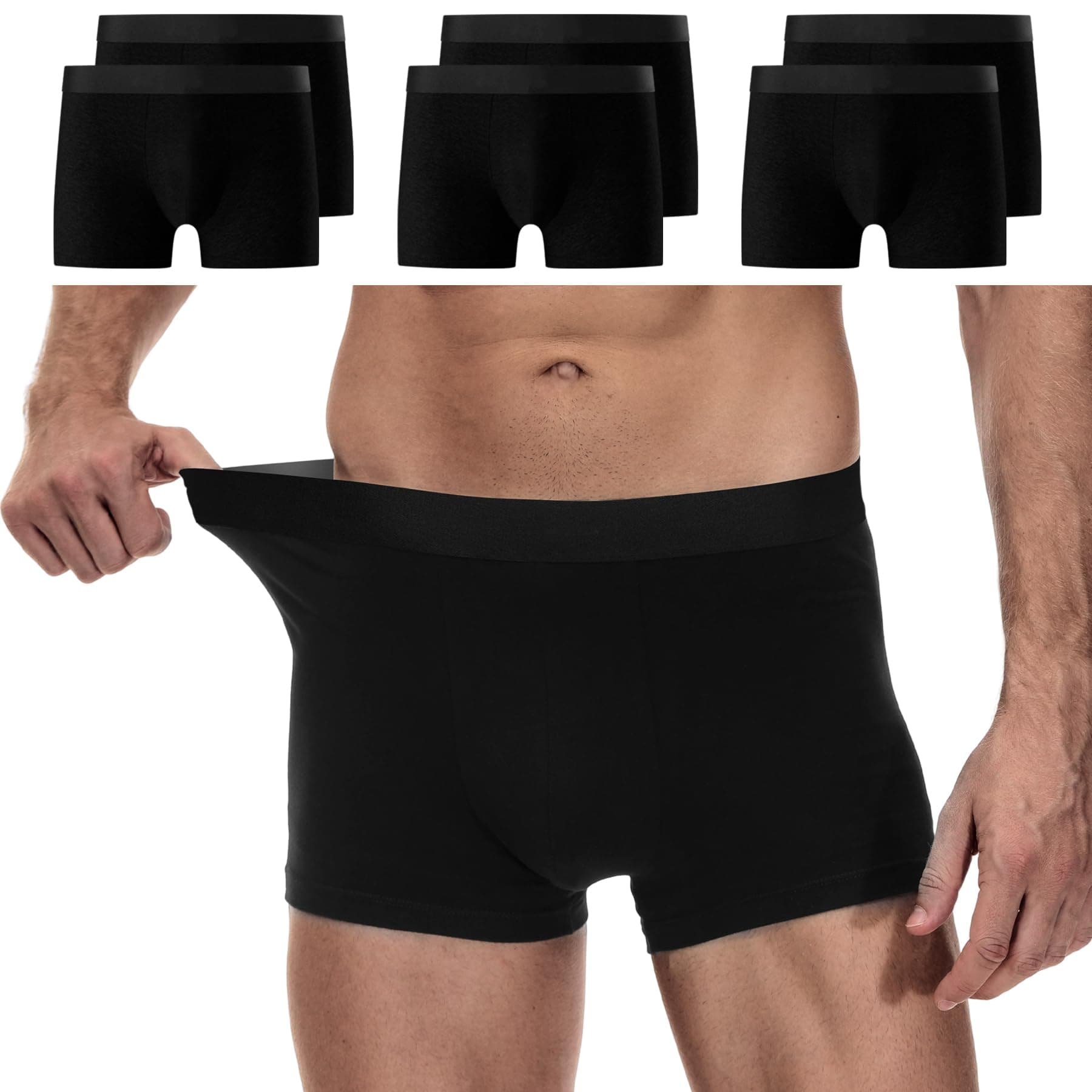 YouShow Calzoncillos Hombre Algodón Pack de 6/12 Boxer para Hombre Ropa Interior Ajustados y Transpirables, Suaves y Cómodo