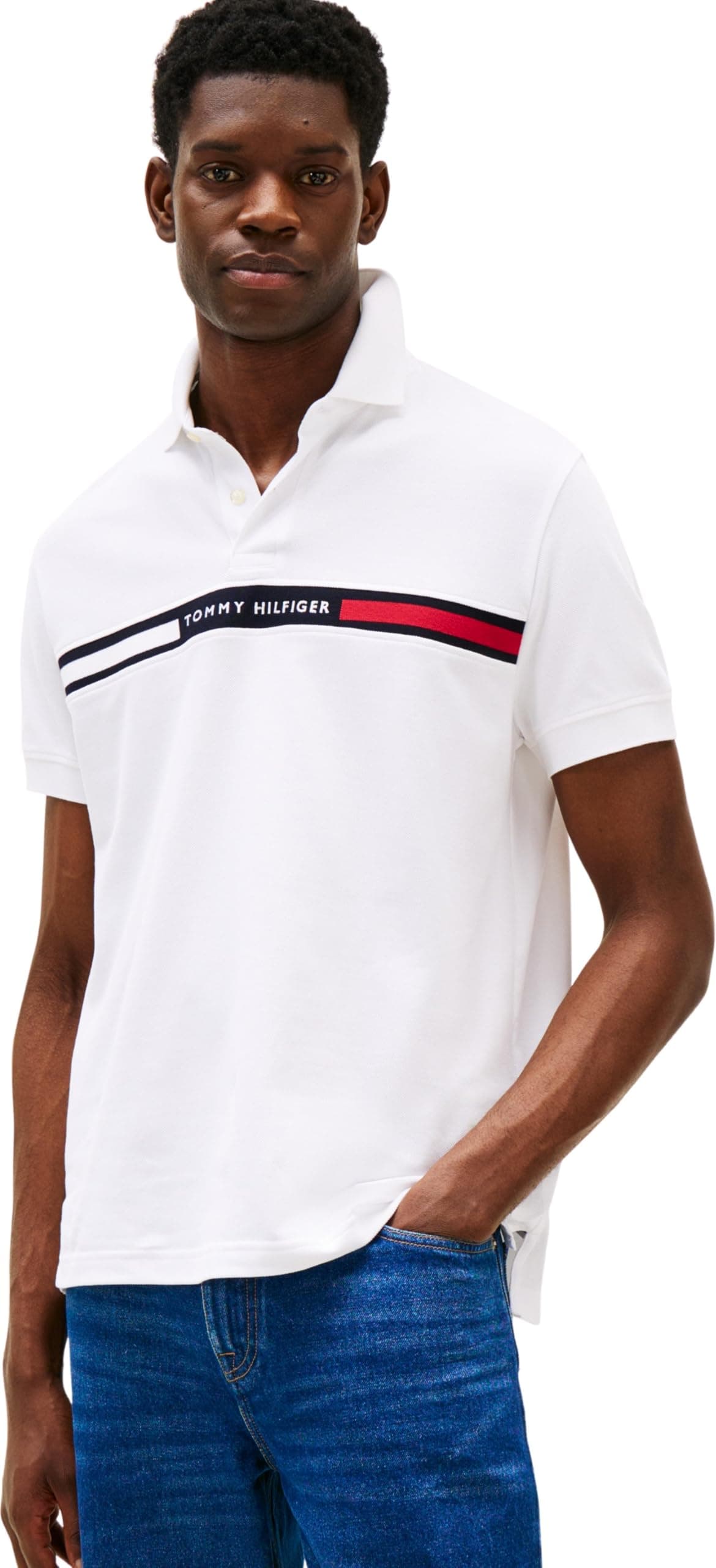 Tommy Hilfiger Polo de Manga Corta Hombre Chest Insert Regular Fit