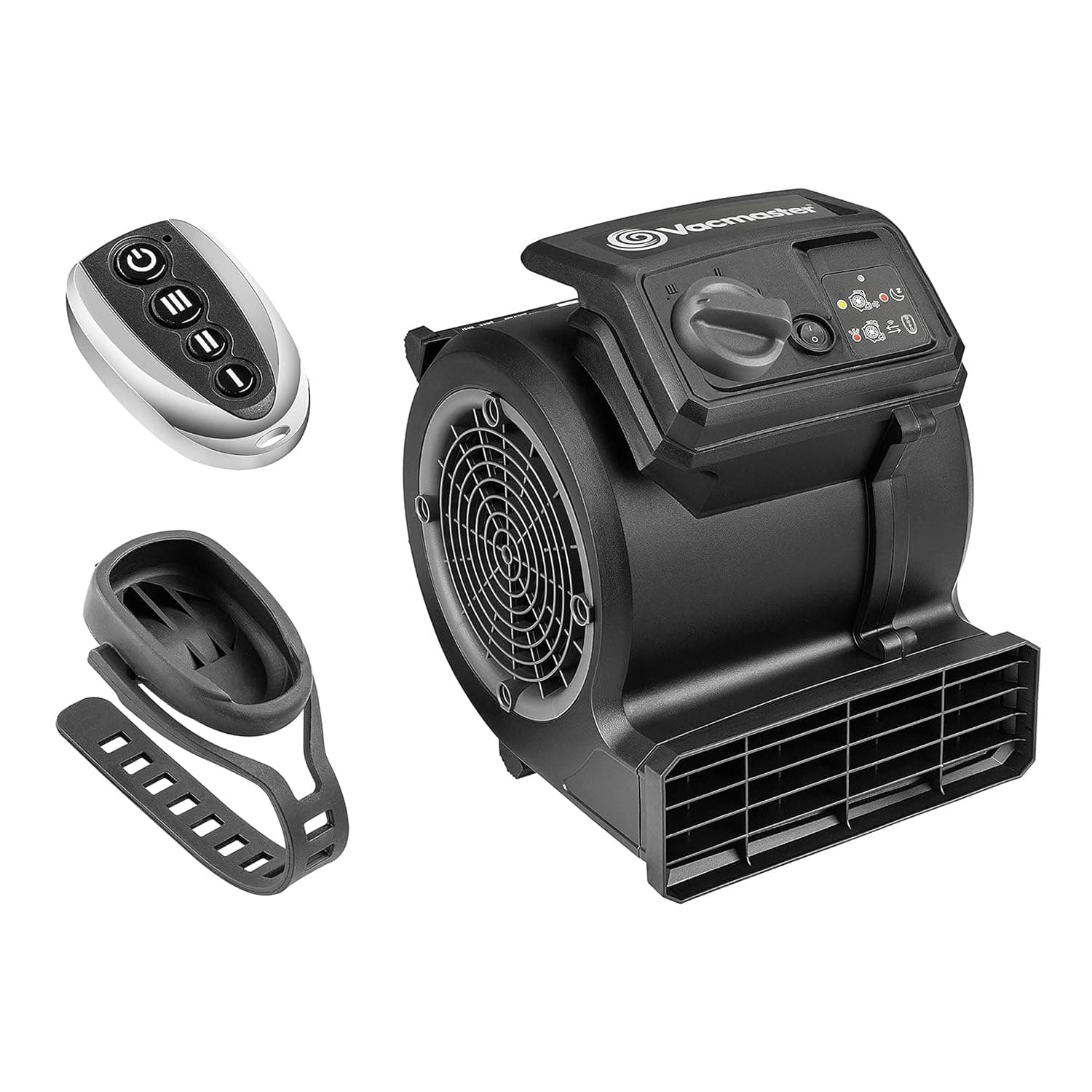 Vacmaster AM1202R Ventilador de suelo para fitness y gimnasio con mando a distancia, ventilador de 3 velocidades potente y silencioso, ideal para ciclismo en interiores, correr y entrenamientos HIIT