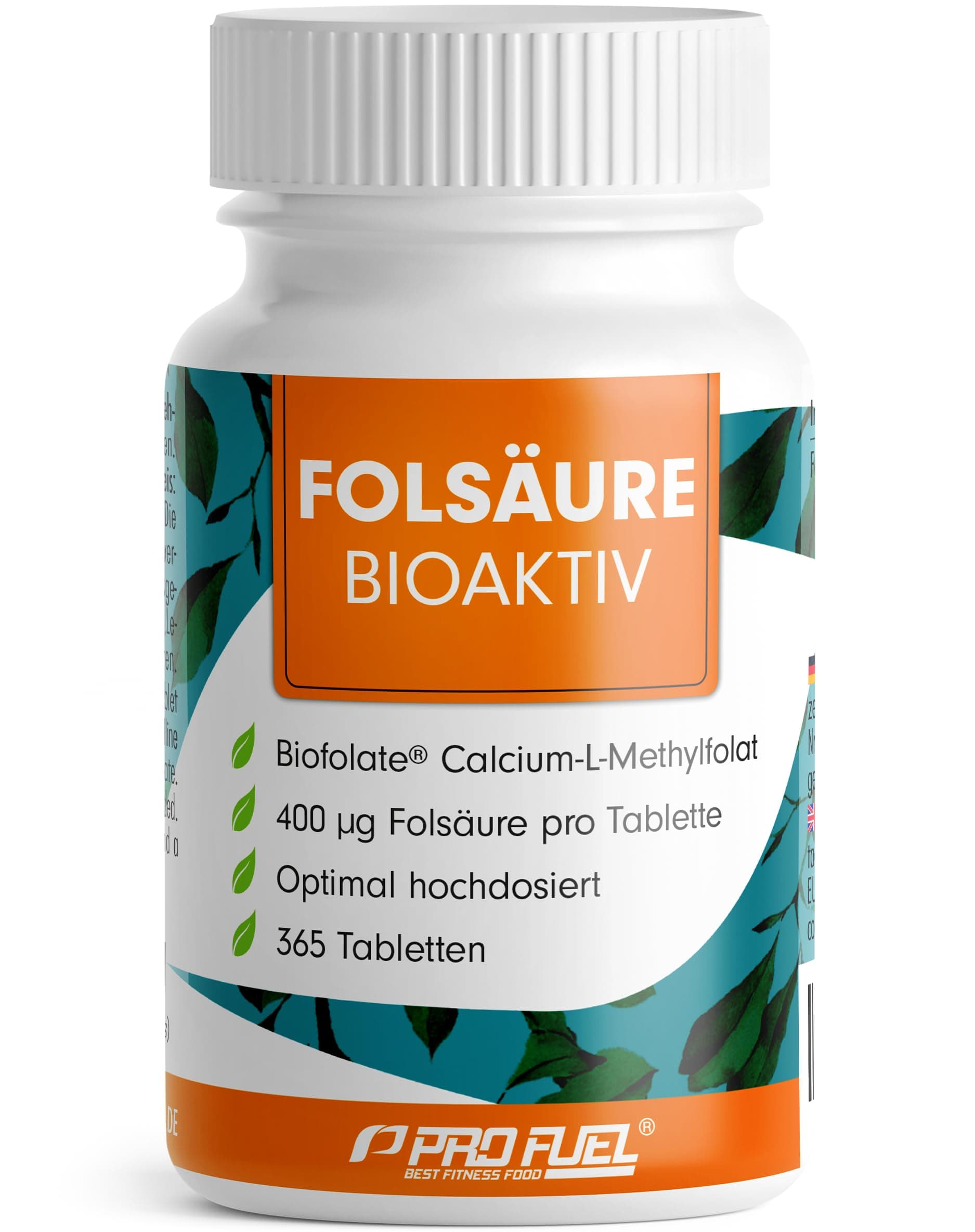 Folsäure BIOAKTIV 400µg - 365 Folsäure Tabletten mit Biofolate® L-5-MTHF Folsäure - optimal hochdosiert für Kinderwunsch & Schwangerschaft - laborgeprüft mit Zertifikat - 100% vegan - Jahresvorrat