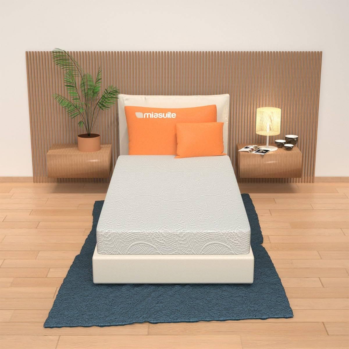 MiaSuite Materasso Singolo 80x185 Sfoderabile, alto 14 cm - Semi Rigido, Indeformabile, Anallergico, Antiacaro. Sim H14