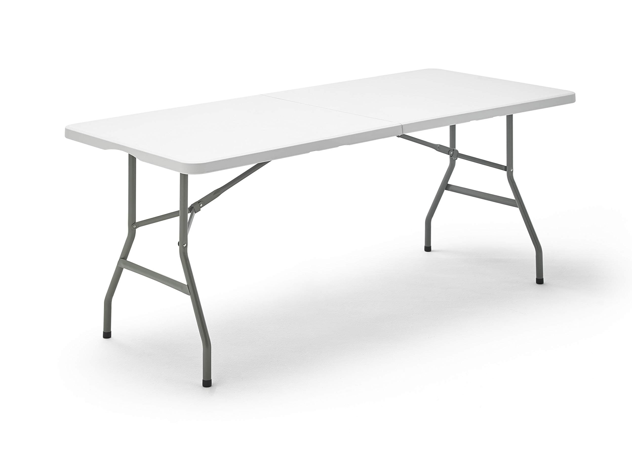 KG KITGARDEN Mesa Plegable Portátil Multifuncional, 180x70x74cm, Blanco