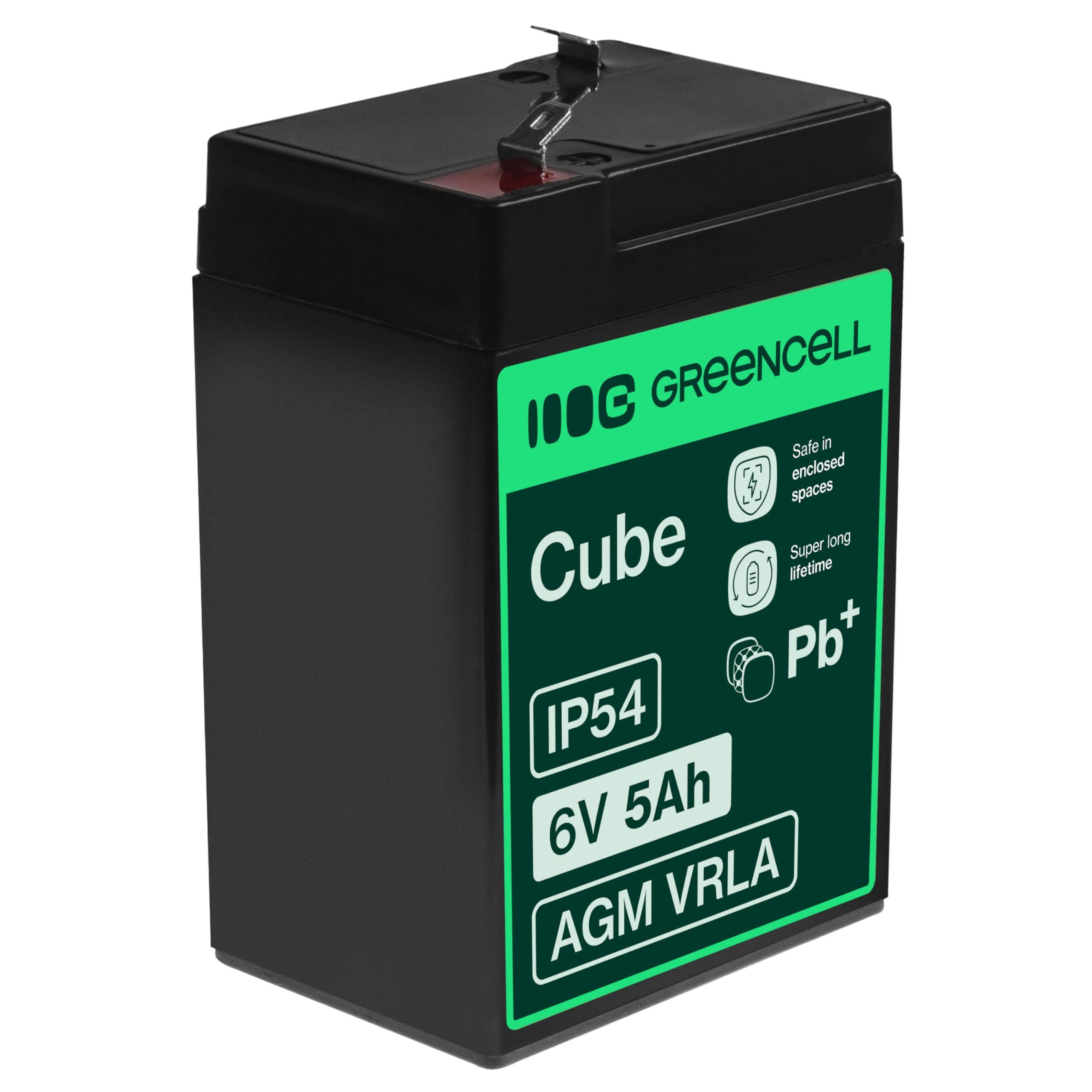 Green Cell AGM 6V 5Ah Akku VRLA Blei-Batterie Bleiakku Ersatzakku Gelakku Akkubatterie Zyklenfest Unbemannt Spielzeug, Elektro Spielzeug, Alarm, Notstrom, Kinderfahrzeuge, Kinder-Quad