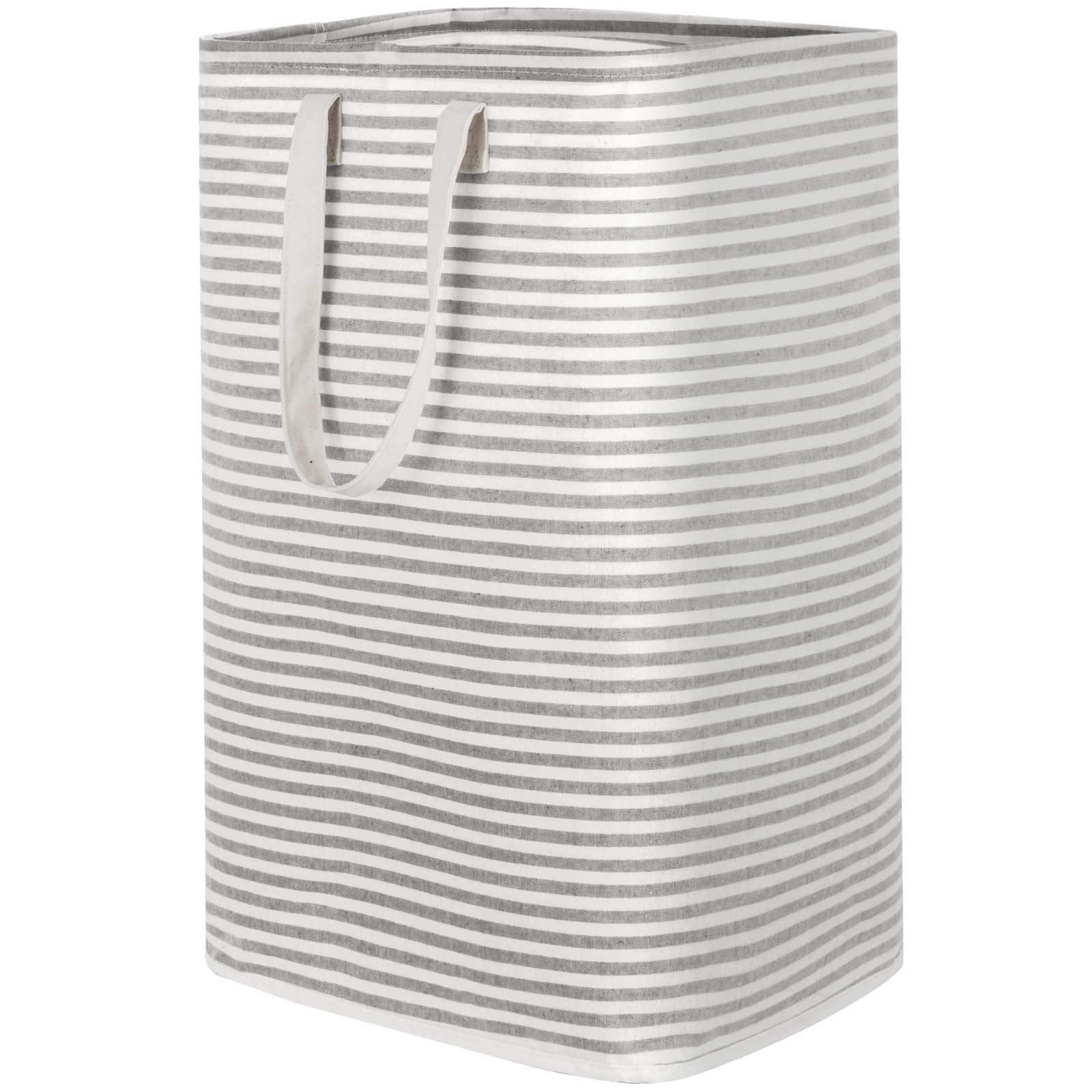 Lifewit 80L Wäschekorb, Großer Wäschesammler, Faltbare Wäschebox, Wasserdichter Wäschesortierer, Aufbewahrungsbox mit Griffen für Kleidung, Handtücher, Spielzeug, Grau