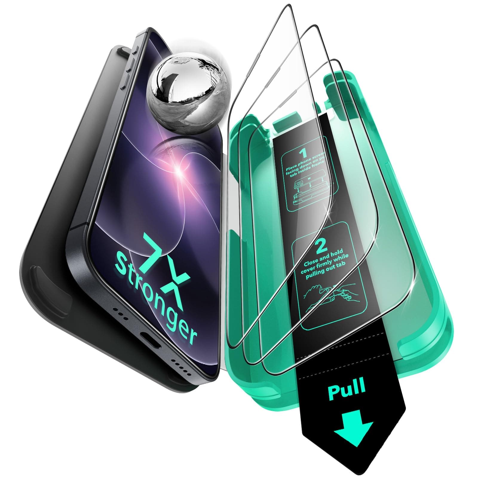 ESR für iPhone 17e/16e/14/13/13 Pro für Panzerglas, Armorite Displayschutzfolie gehärtetem Glas 3 Stück [3 Sekunden Schnellinstallation], blasen- und staubfrei militärnorm Schutz einfacher Befestigung