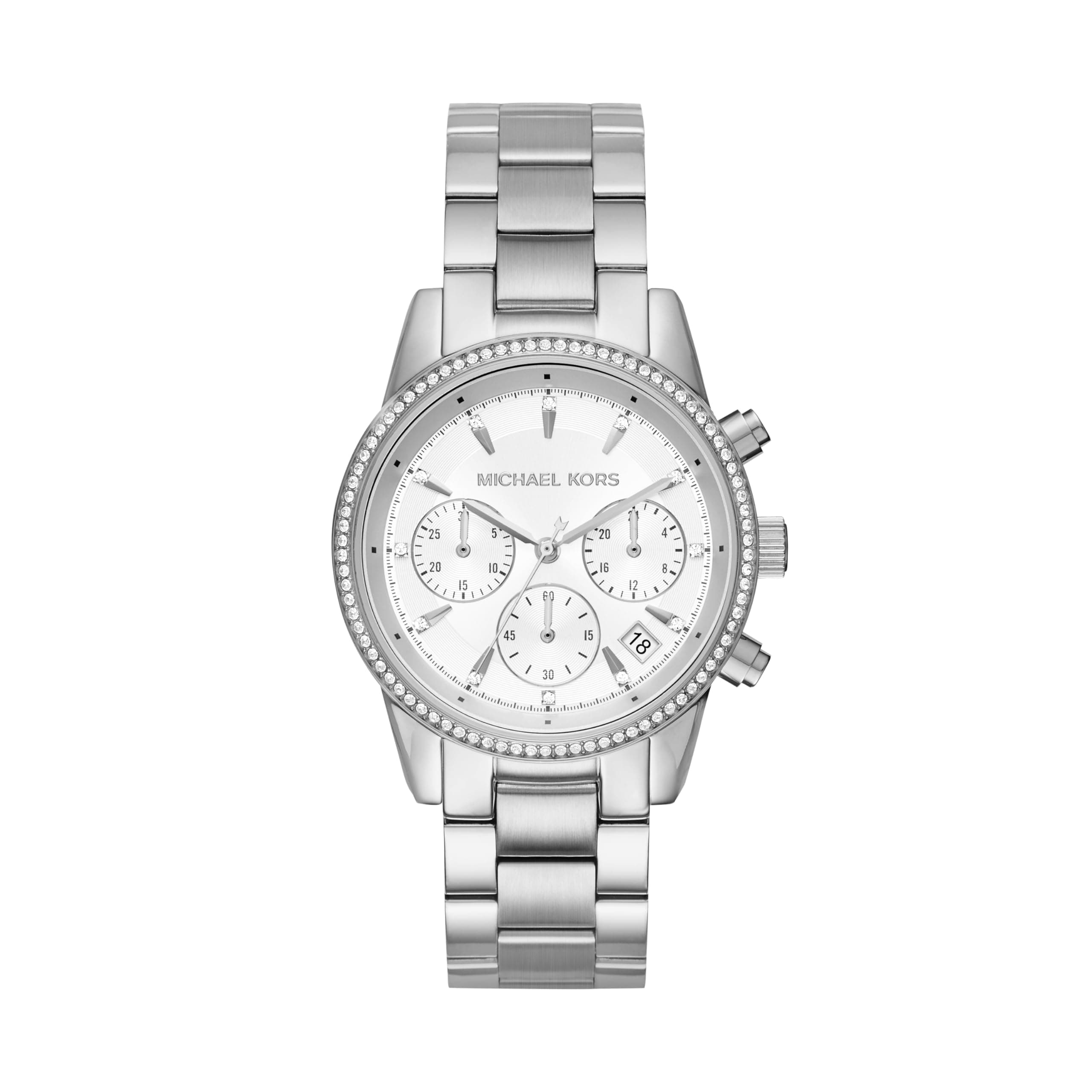 Michael Kors Reloj Bryant para Mujer, 37mm Movimiento cronógrafo de Cuarzo con Correa de Acero Inoxidable