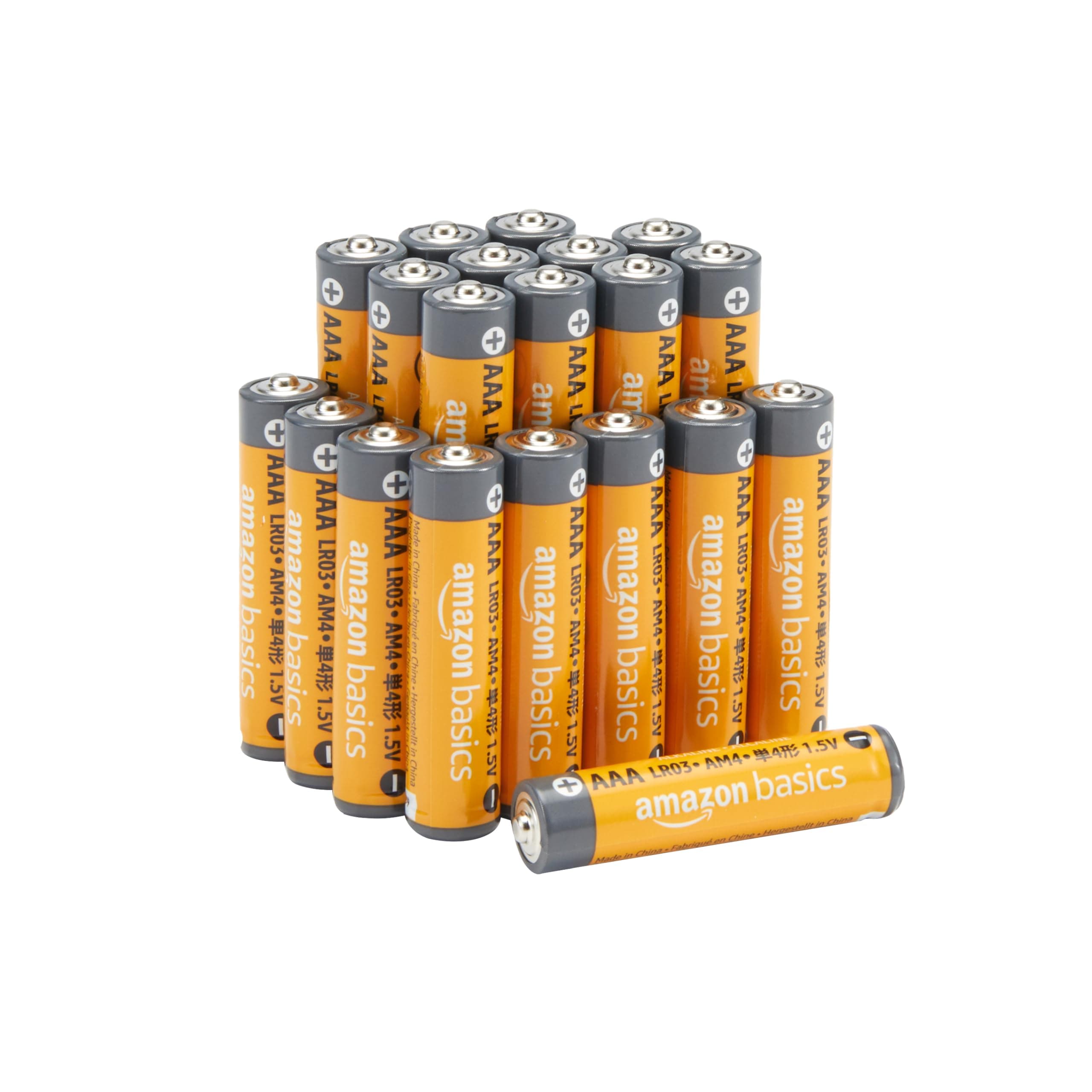 Amazon Basics, 20 batterie alcaline AAA ad alte prestazioni, 1,5 Volt, durata di 10 anni