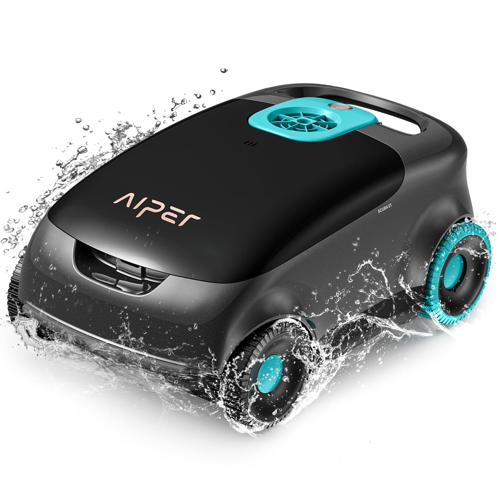 AIPER Scuba E1 Robot Piscine Hors Sol sans Fil, Aspirateur Haute Performance: Filtration 3μm+180μm de Précision, Tri-Moteur Puissance Renforcée, 130 Min Autonomie, Piscines 100㎡