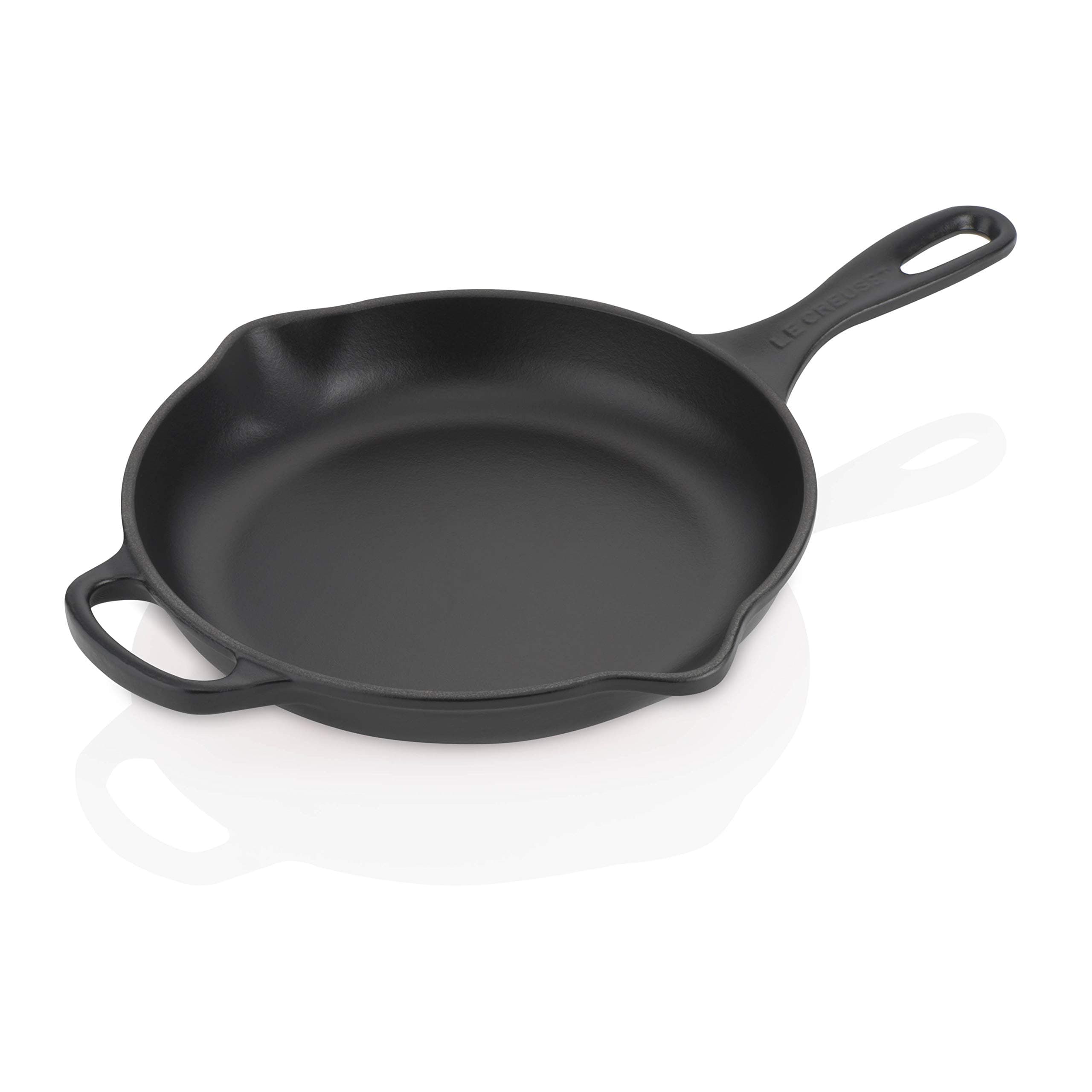 LE CREUSET Sartén skillet redonda de hierro fundido, diámetro 23 cm, Negro Mate, 20182230000422