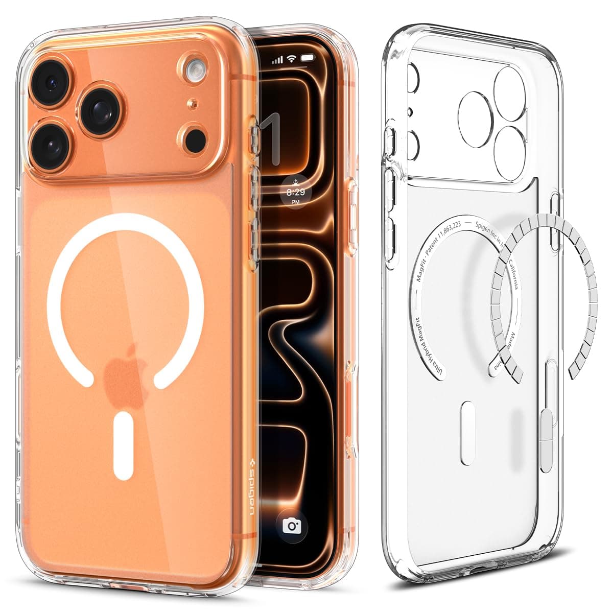 Spigen iPhone 17 Pro Hülle [Spigen Signature] Ultra Hybrid MagFit Case Handyhülle Transparent Kompatibel mit MagSafe -Frost White