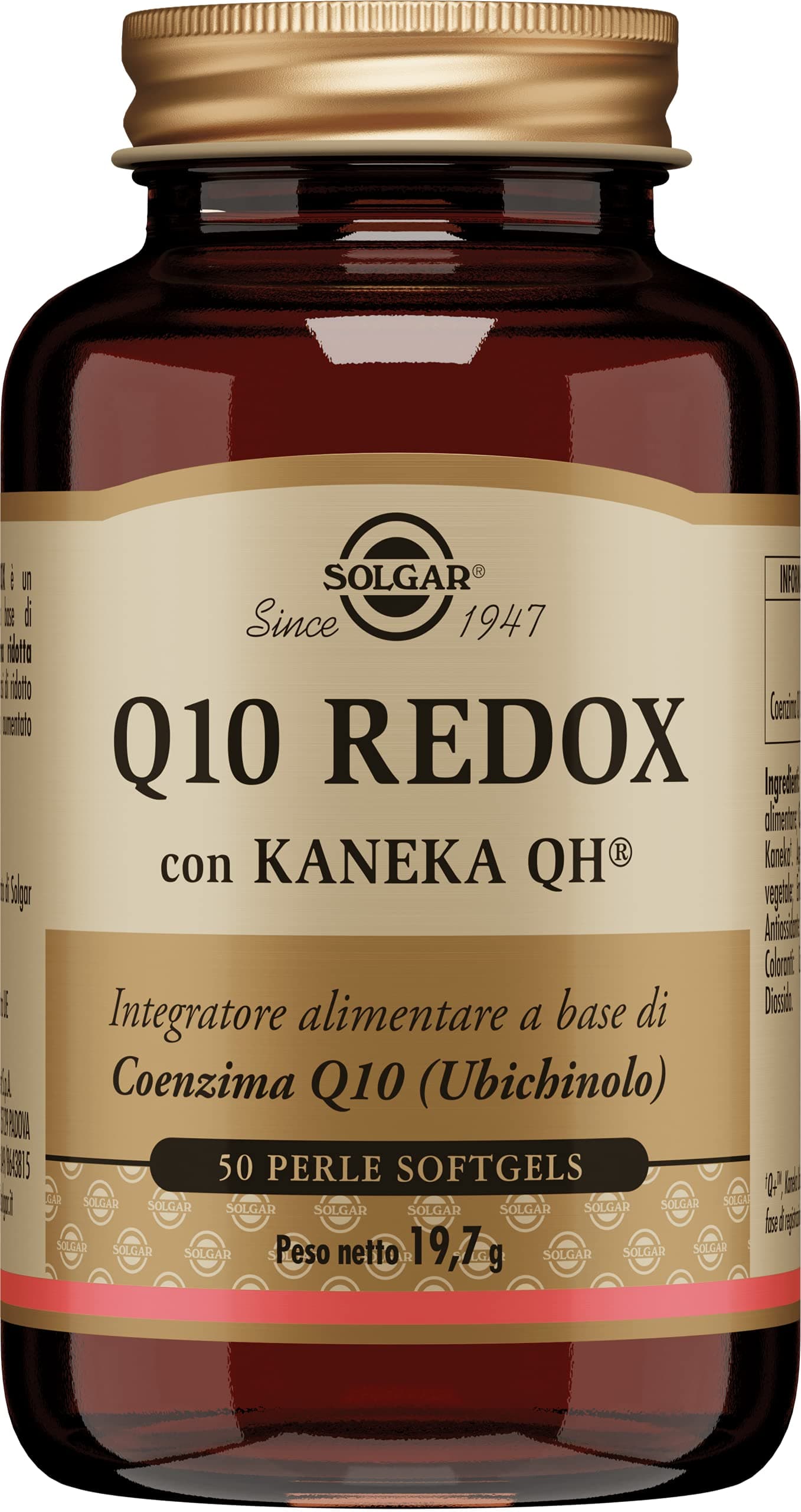 Solgar Q10 Redox, 50 perle softgel – Ubichinolo 100 mg (Coenzima Q10 ridotto)