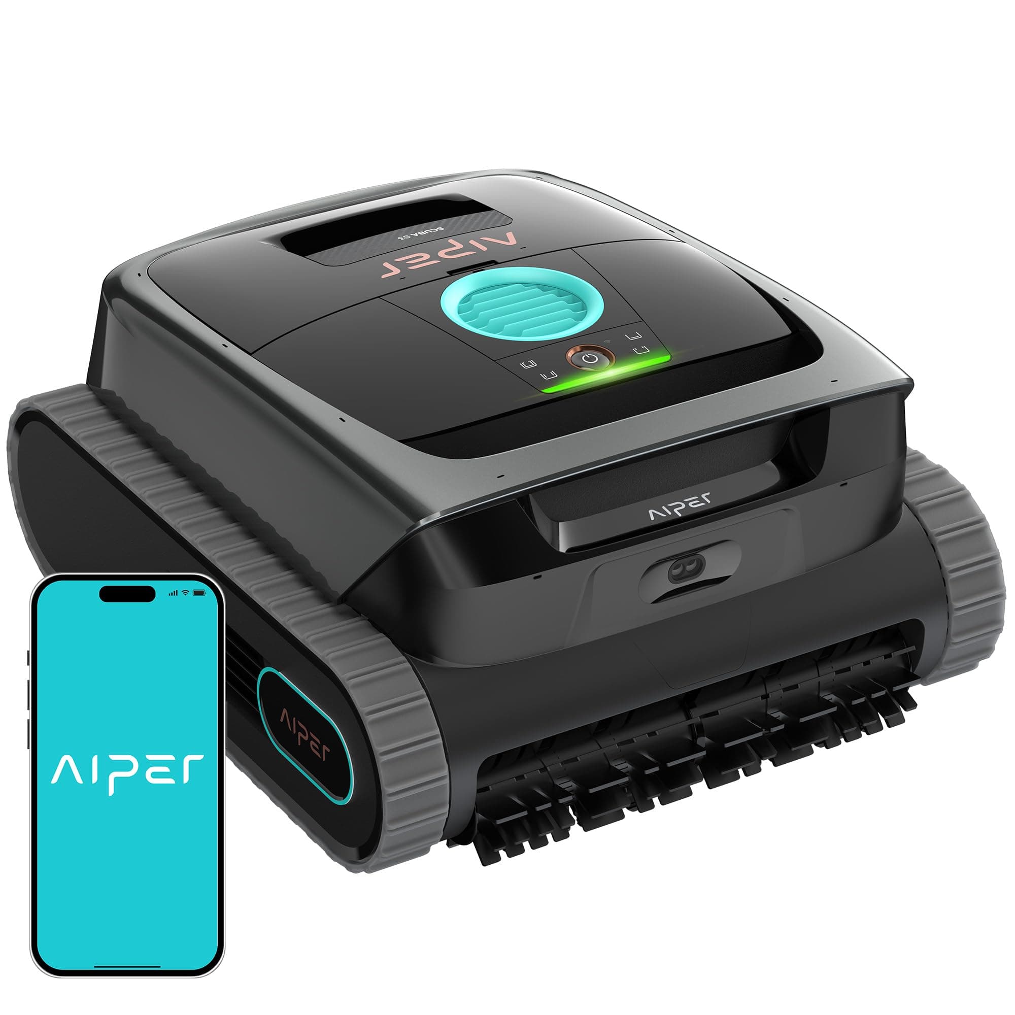 (Nouveau 2026) AIPER Scuba S3 Robot Piscine sans Fil Léger, Aspirateur Piscine avec Nettoyage Fond,Parois et Ligne d’Eau,Plan Hebdomadaire via App,Stationnement à la Ligne d’Eau,Navigation 11 Capteurs