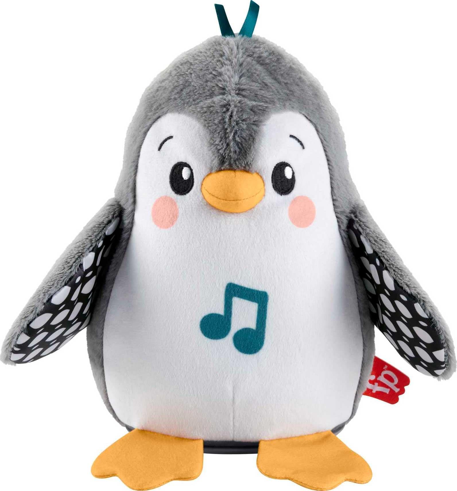 Fisher-Price Pingüino Anda y aletea Peluche que anda con música, juguete para bebés recién nacidos (Mattel HNC10)
