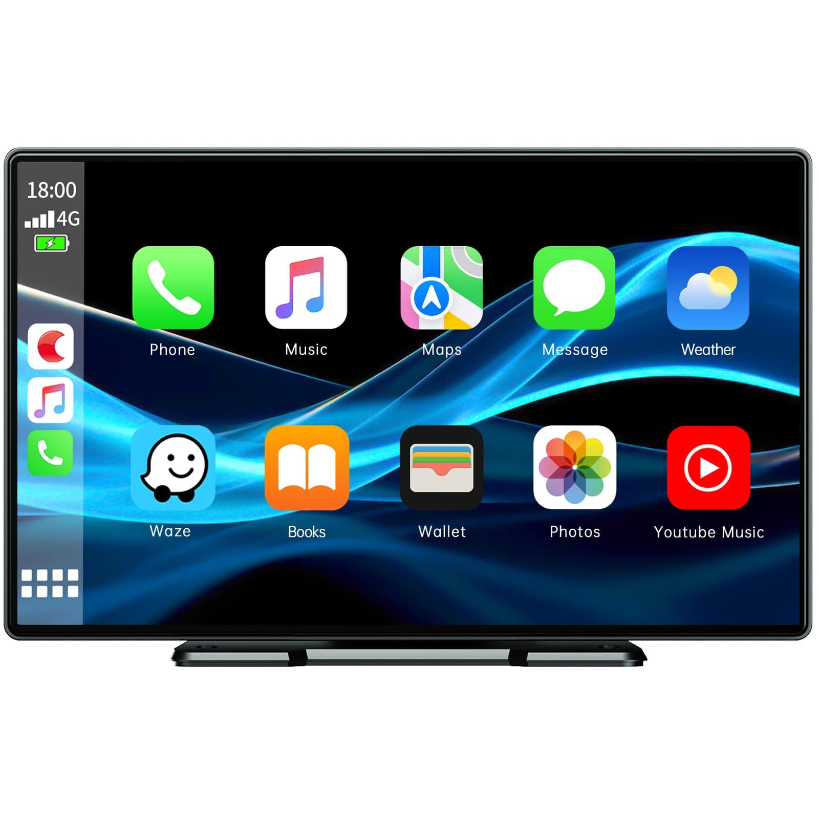 Volam Portátil Radio Coche con Inalámbrico A-pple Carplay & Android Auto,9 Pulgadas Autoradio Estéreo IPS Pantalla Táctil con Bluetooth 5.0, Pantalla de Coche con Asistencia de Voz/Mirror Link/FM/AUX