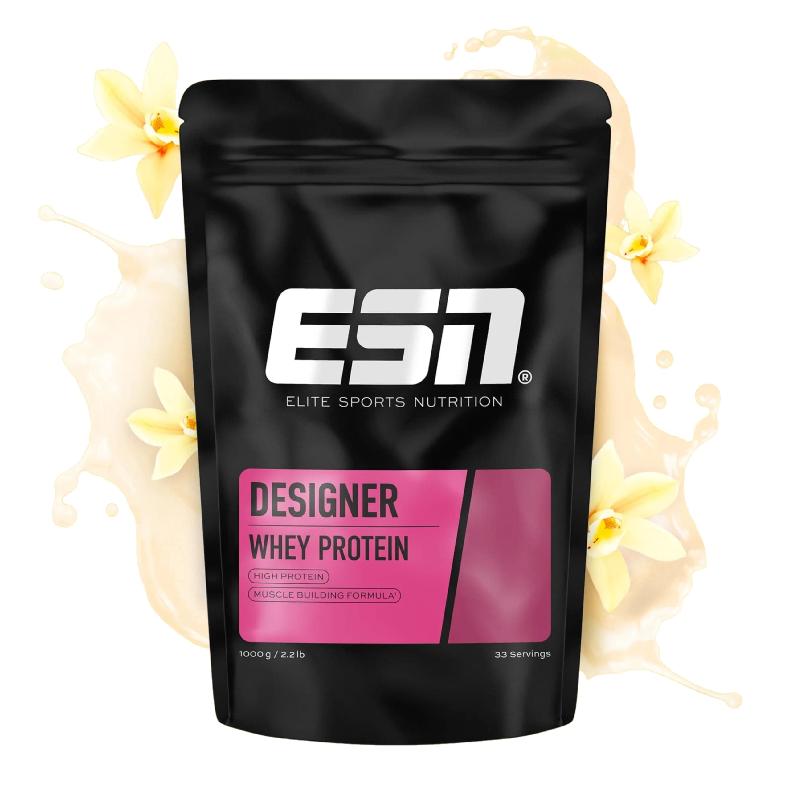 ESN Designer Whey Protein, Vainilla, 1 kg, Proteína de Suero de Leche en Polvo