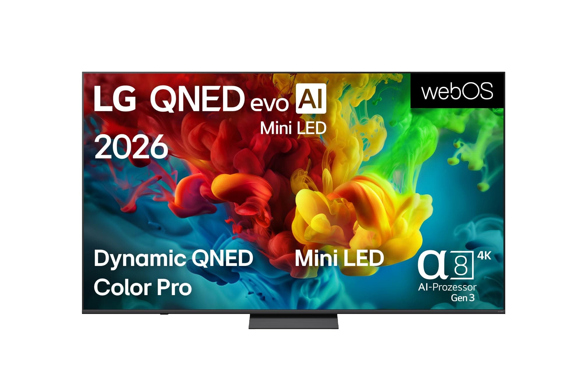 LG 75QNED83B6A TV 75 Zoll (190 cm) 4K QNED evo Mini LED AI TV (α8 Gen3 4K AI Prozessor, webOS 26, 120Hz (VRR bis zu 144Hz)) [Modelljahr 2026] [Energieklasse F]