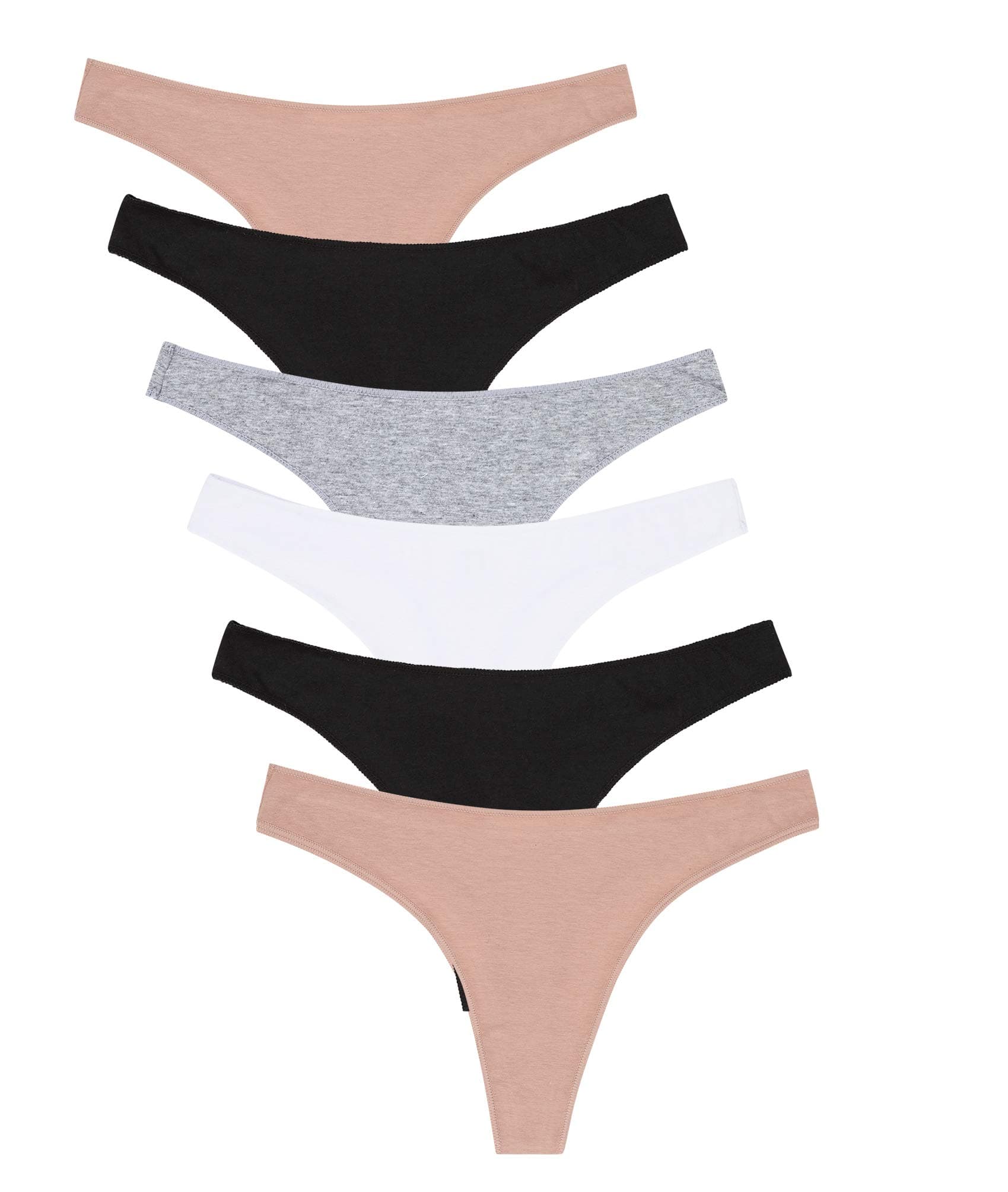 Channo Tangas de Algodón para Mujer, Lisos y Suaves con Acabado Fino Que No Marca