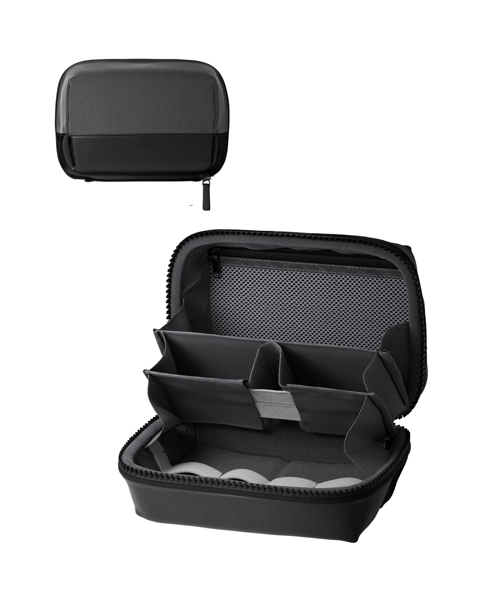 Belkin Estuche Organizador de Accesorios de Tecnología para Viajar, Bolsa de Transporte para batería Externa, Cargador, y Apple Pencil, Correa para AirTag, Tela Suave y Duradera