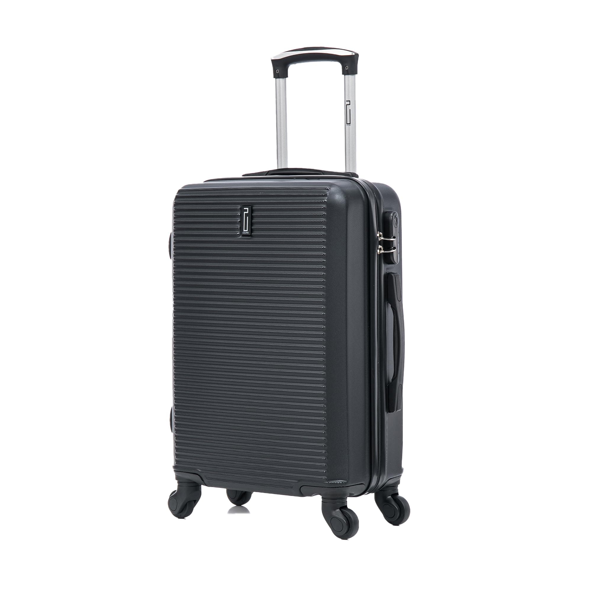 CELIMS - Valigie leggere approvate da più di 100 compagnie aeree per un viaggio in tutta sicurezza, Nero , Cabine 55 cm