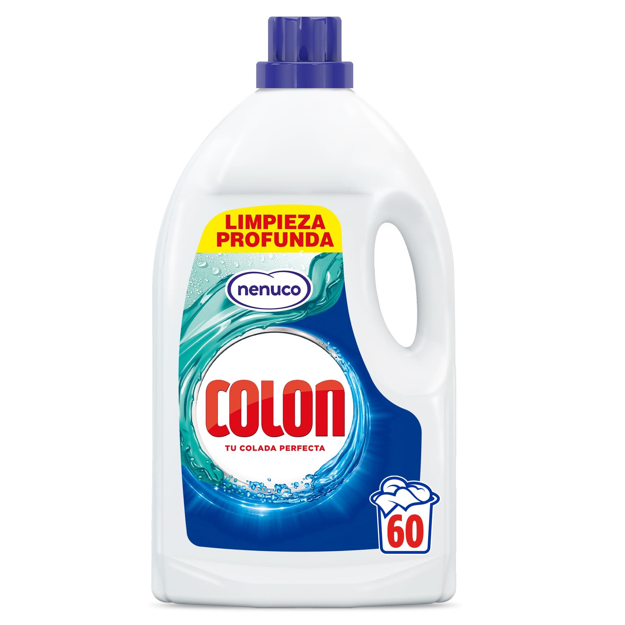 Colon Nenuco - Detergente para Lavadora, adecuado para Ropa Blanca y de Color, Formato Gel - 60 Lavados, 60 Dosis