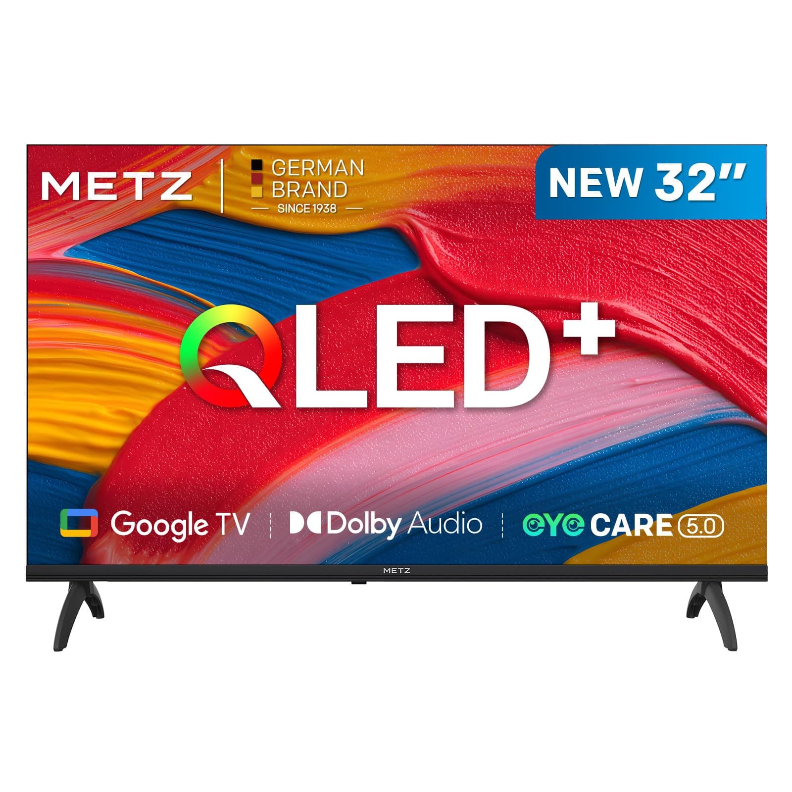 Metz 32 Pouces (80 cm) Smart TV Google Television LED, QLED, HDR 10 Dolby Audio Bluetooth 5,1 EyeCare Tuner DVB-T/T2/C/S/S2 CI+ (32MQF7000Z)
