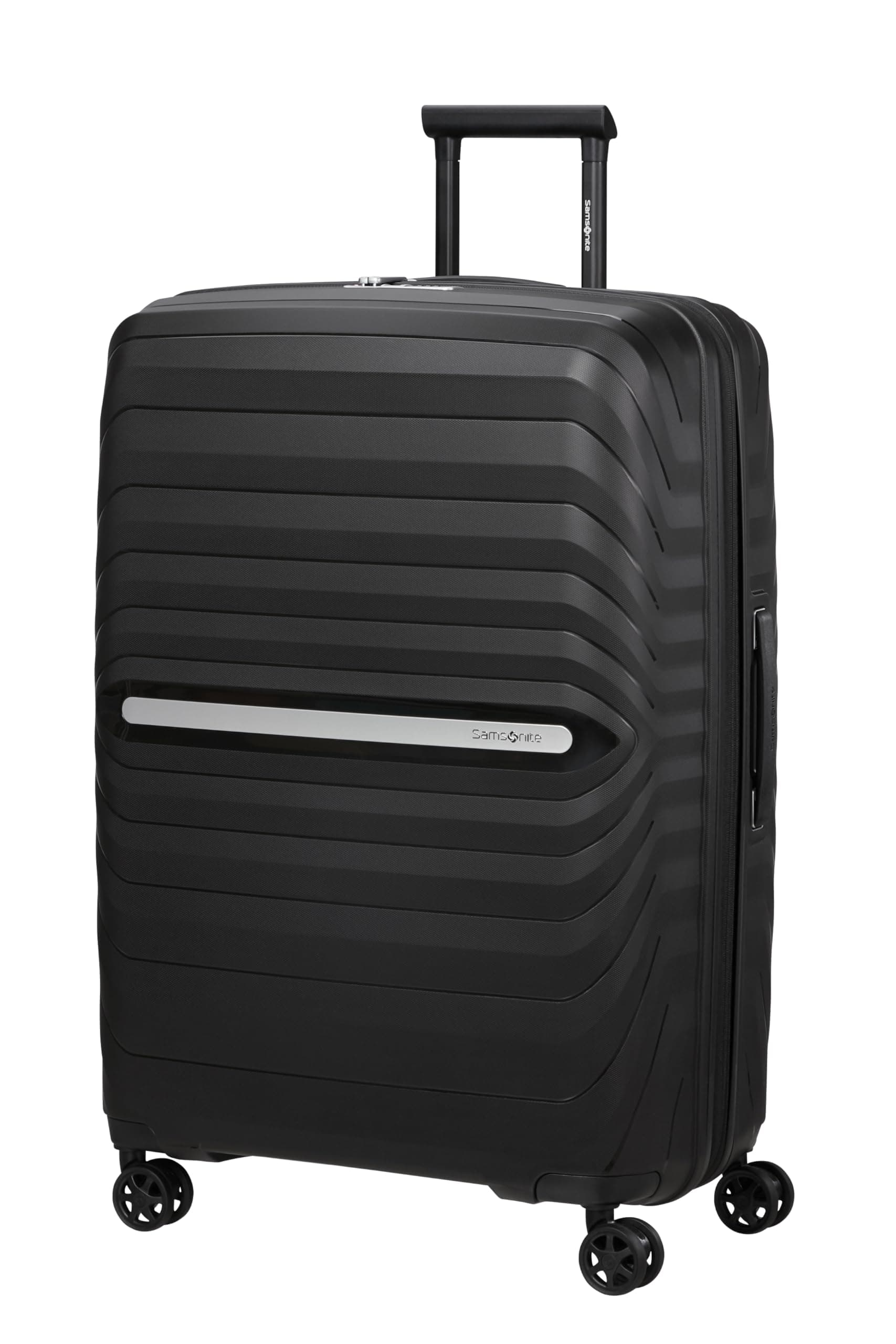 Samsonite Neo Flux - Spinner L, Maleta expandible, 75 cm, 109/121 L, Negro (Black)