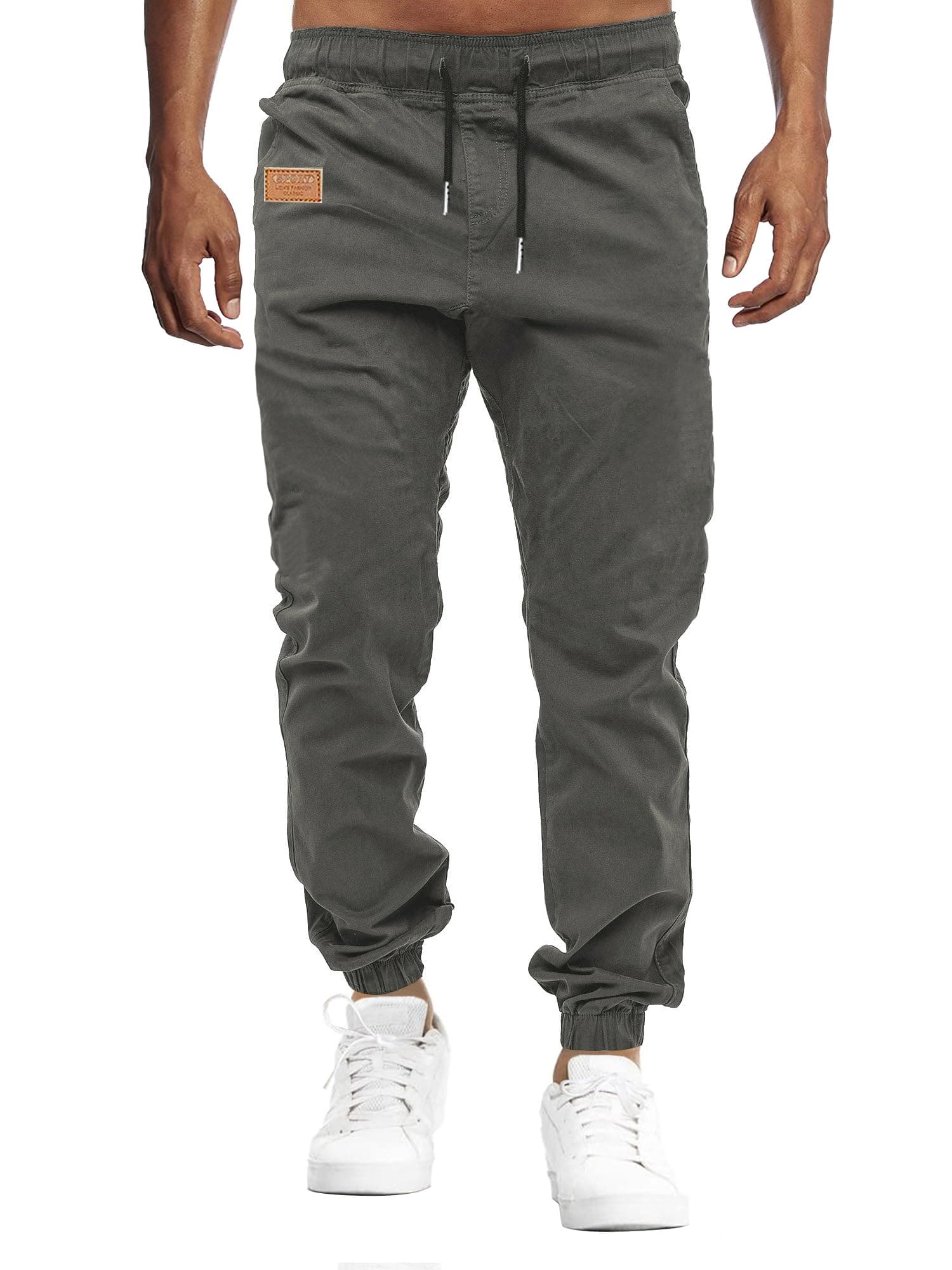 VMSUCIJ Pantaloni Jogging Uomo Pantaloni Casual Cotone Pantaloni Sportivi con Elastico in Vita con Tasche S-XXL