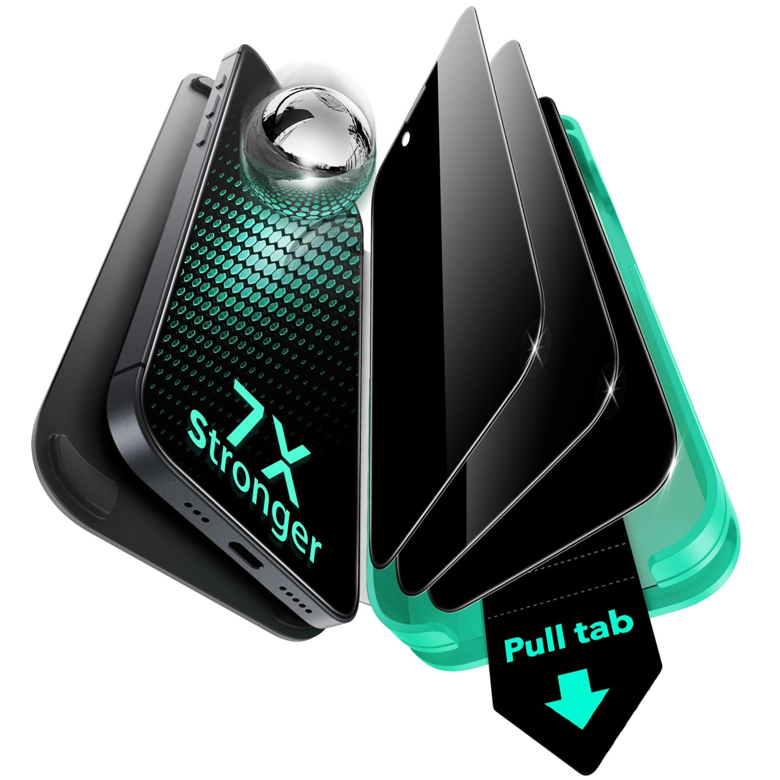 ESR für iPhone 14 Pro Max für Panzerglas Sichtschutz, HD klar, gehärtetes Glas mit einfacher Befestigung, automatisches Staubentfernungswerkzeug für iPhone 14 Pro Max, hüllenfreundlich, 3 Stück