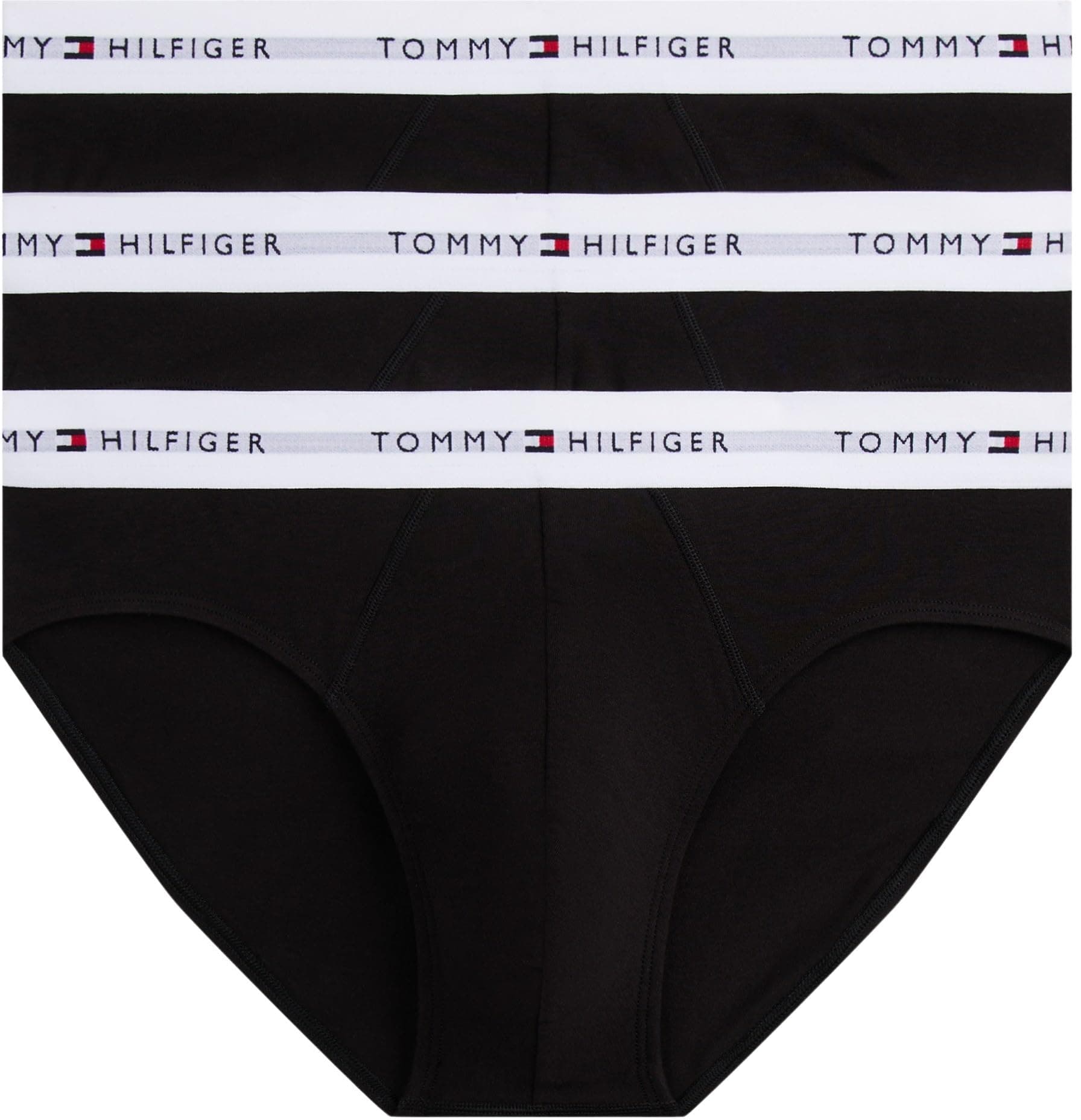 Tommy Hilfiger Calzoncillos Hip Briefs Pack de 3 Hombre con Logotipo en la Cintura