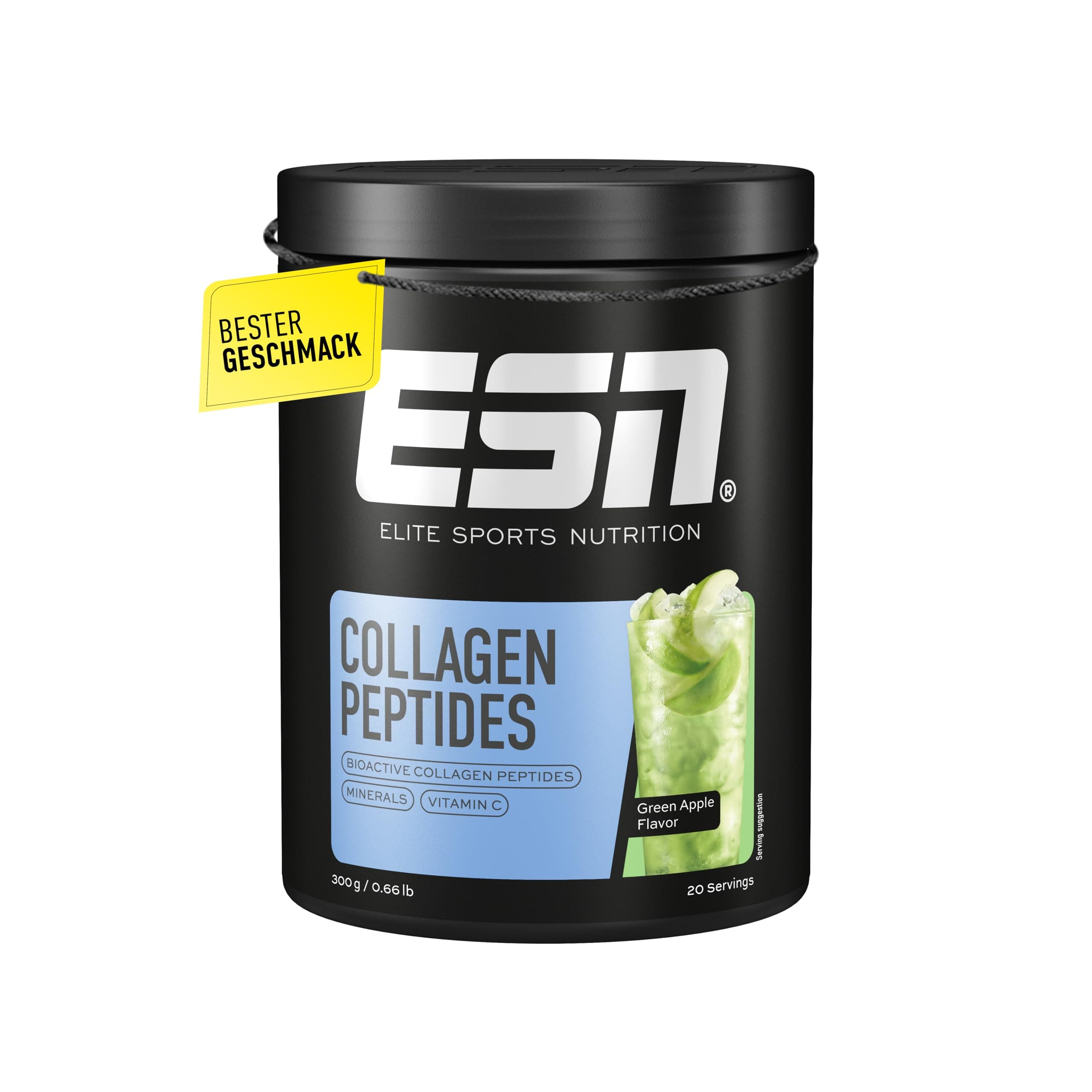 ESN Collagen Peptides, Green Apple, 300 g - made in Germany