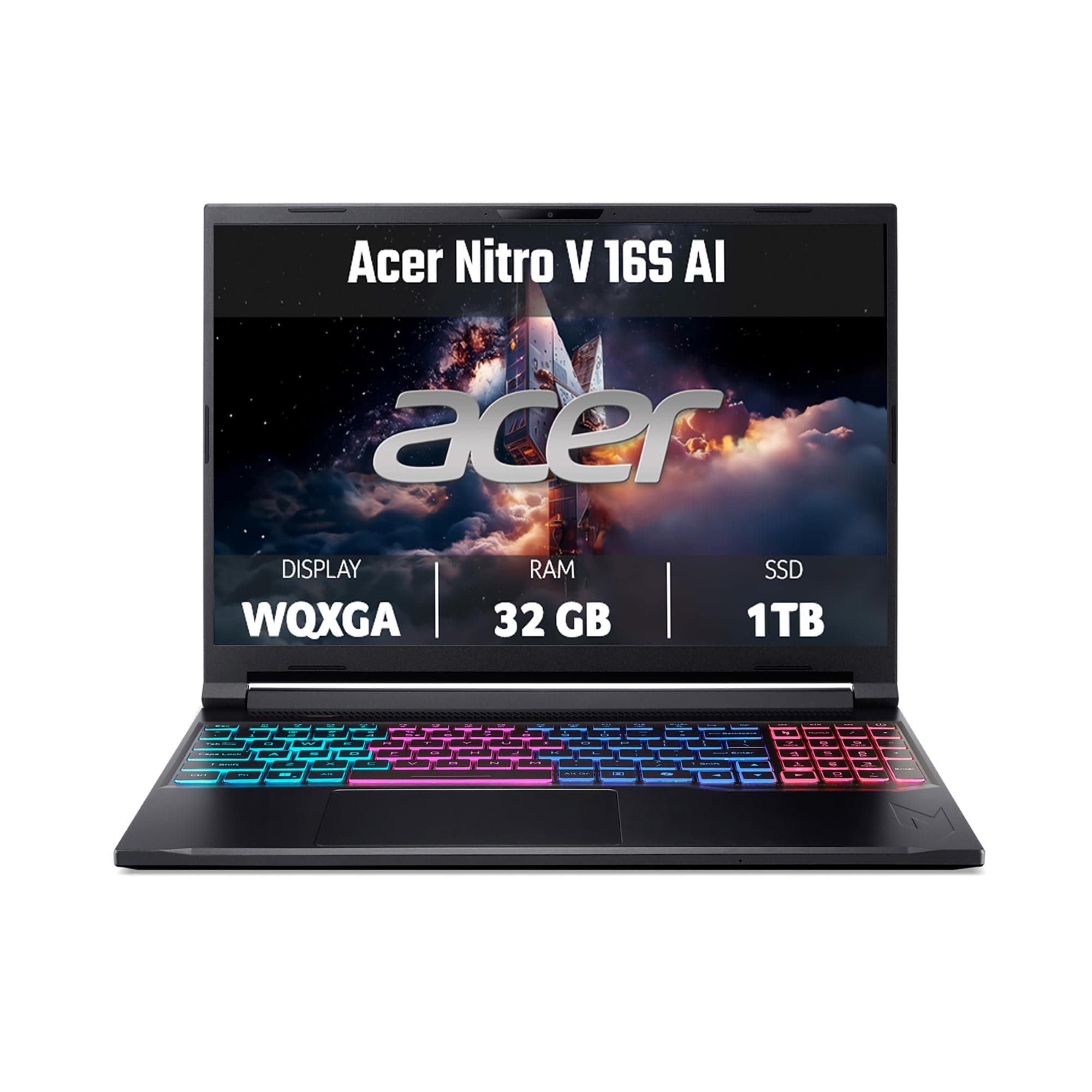 Acer Nitro V 16S AI ANV16S-61-R84N Notebook Gaming 16" WUXGA IPS 180 Hz | NVIDIA GeForce RTX 5070 8 GB GDDR7, AMD Ryzen AI 9 365, Ram 32 GB DDR5, 1 TB SSD, Copilot+ PC, Windows 11, PC Portatile IA