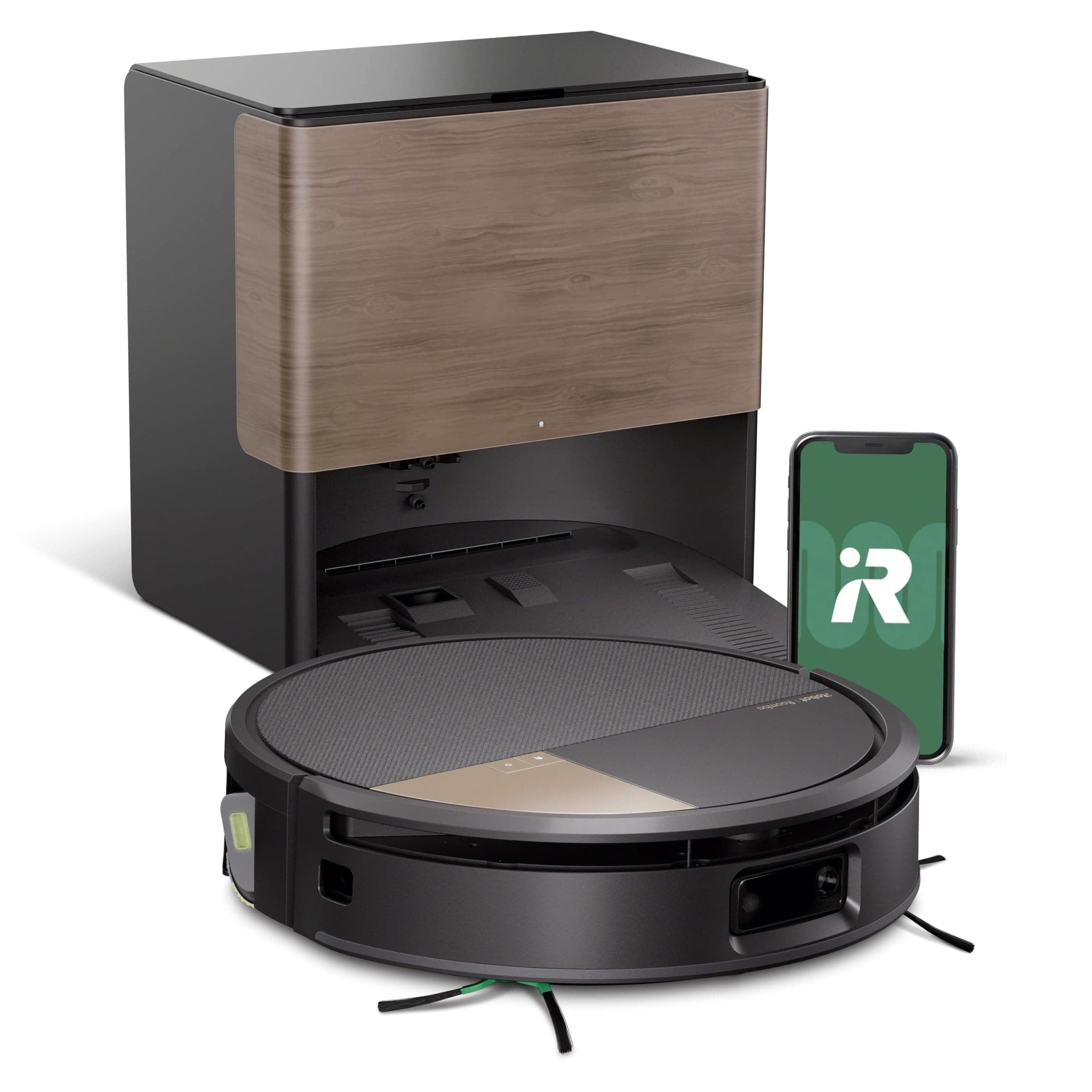 Roomba Max 775 Robot aspirateur 2en1 + base AutoWash, Rouleau autonettoyant | iRobot 30 000 Pa, rouleau serpillière extensible, vidage auto, lavage/séchage à chaud, évite obstacles, LiDAR Noir
