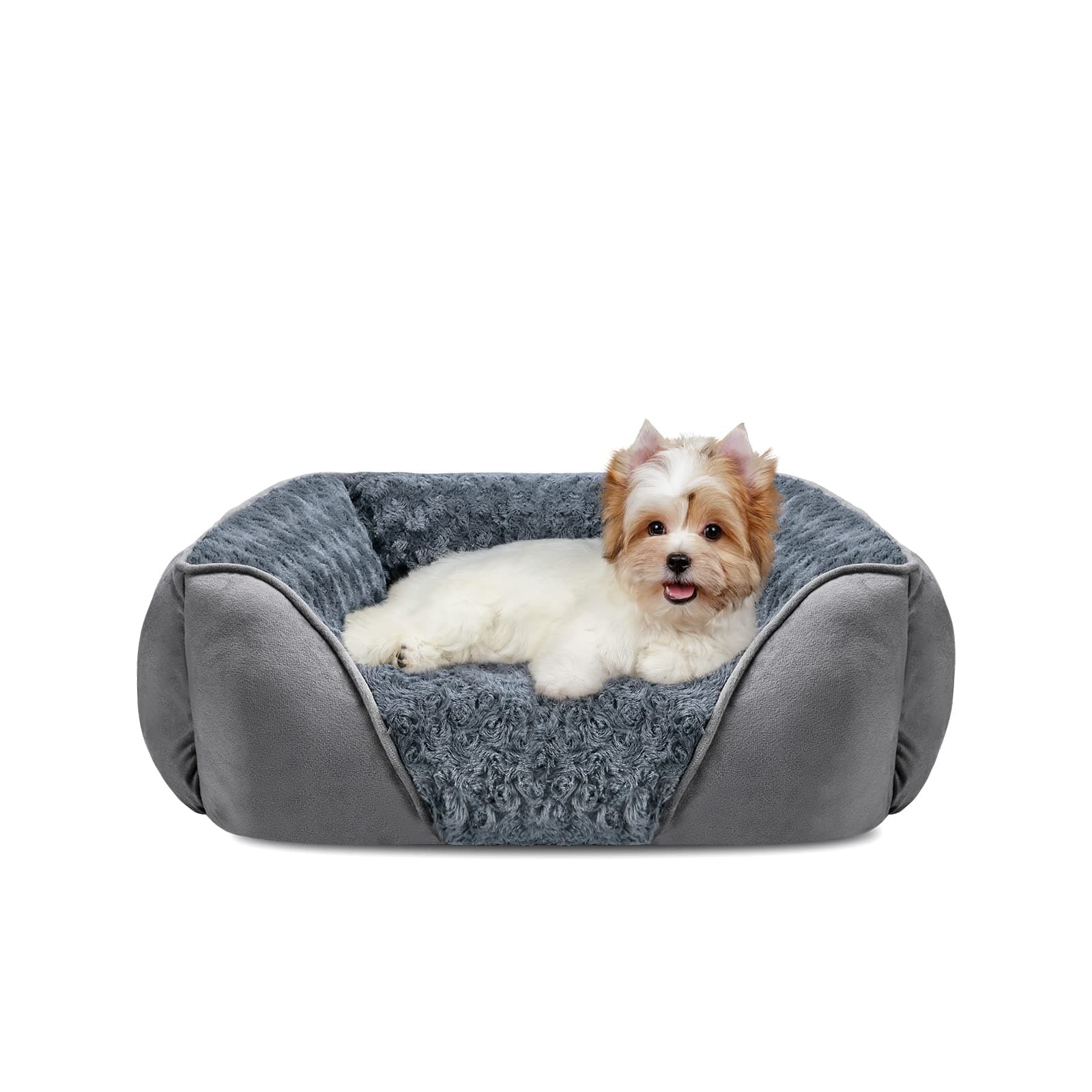 JOEJOY Cuccia Cane Interno, Cuccia per Cani Taglia Piccola Lavabile, Antiscivolo Anti-ansia Cuscino per Cani, Letto Cane Morbida Confortevole, 51x48x15cm