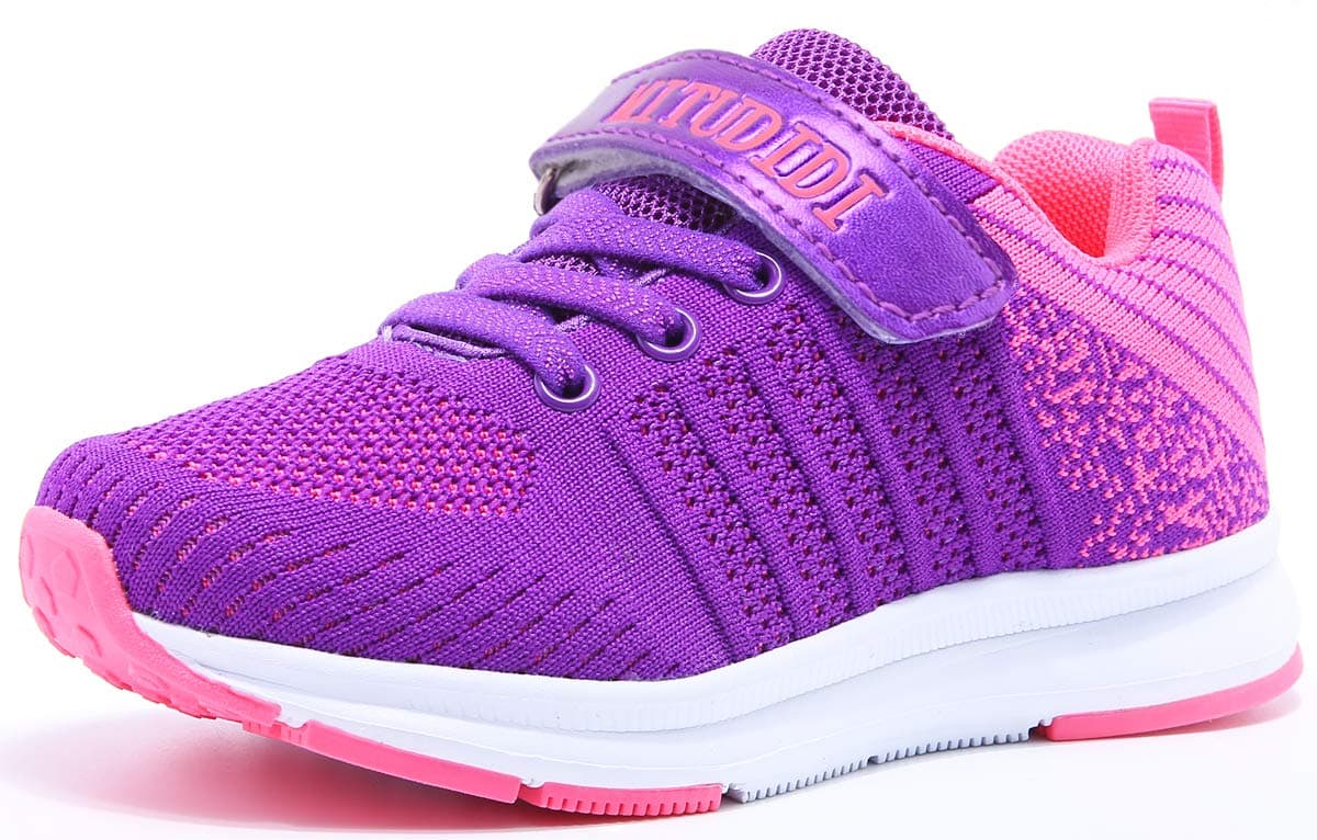 Ragazze Scarpe Ginnastica Bambine Formatori Ragazzi Scarpe Corsa Bambino Scarpe Sportive Running Bimbo Tennis Scarpe Indoor Bambini Scarpe Fitness Basket Sneakers Leggero Unisex Grigio Rosa