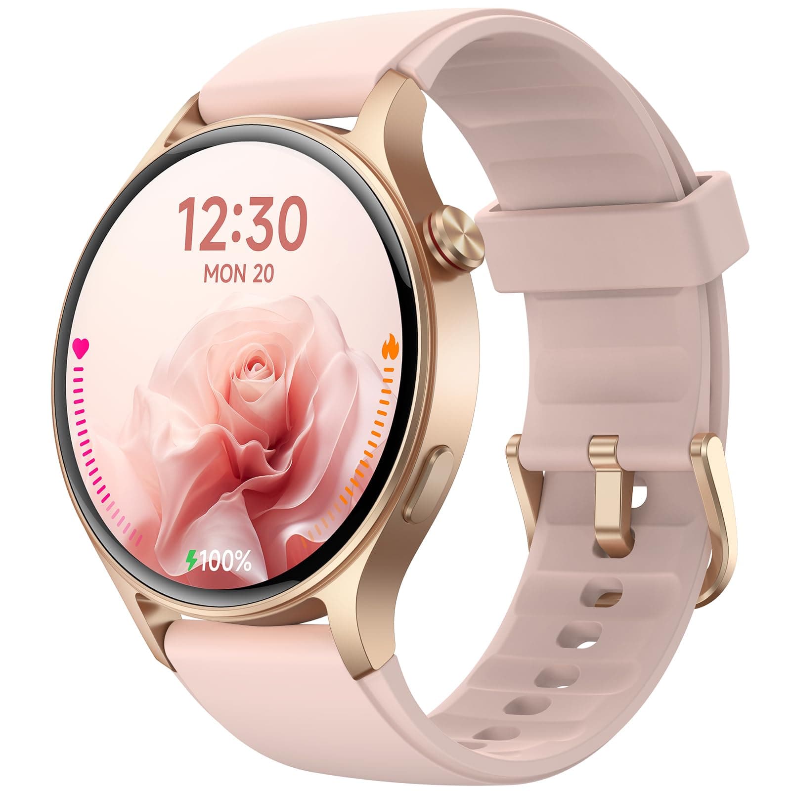Reloj Inteligente para Mujer con Llamada Bluetooth 5.3, Smartwatch 1.32" AMOLED para Android iOS, podómetro con 110+ Deportes y 3ATM Pulsera Fitness con Monitor de sueño/SpO2