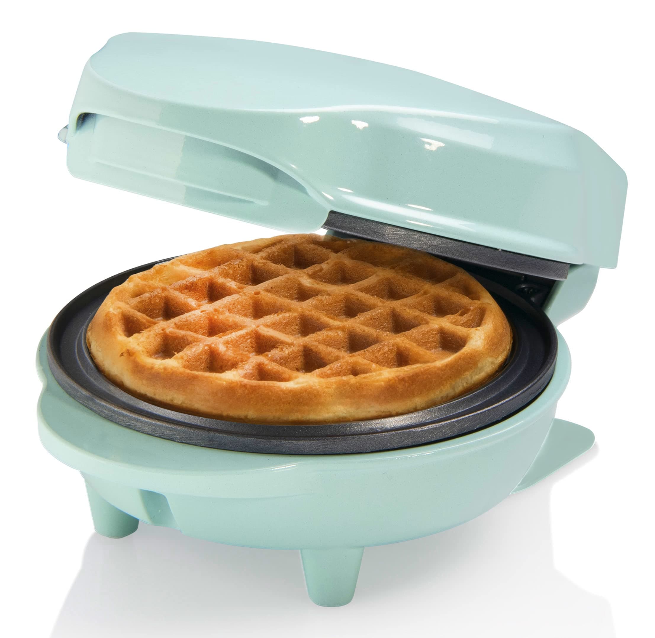 Bestron Mini gofrera, Gofrera para gofres de gofres pequeños, con antiadherente, para cumpleaños infantiles, fiestas familiares, Pascua o Navidad, diseño retro, 550 W, color: Mente