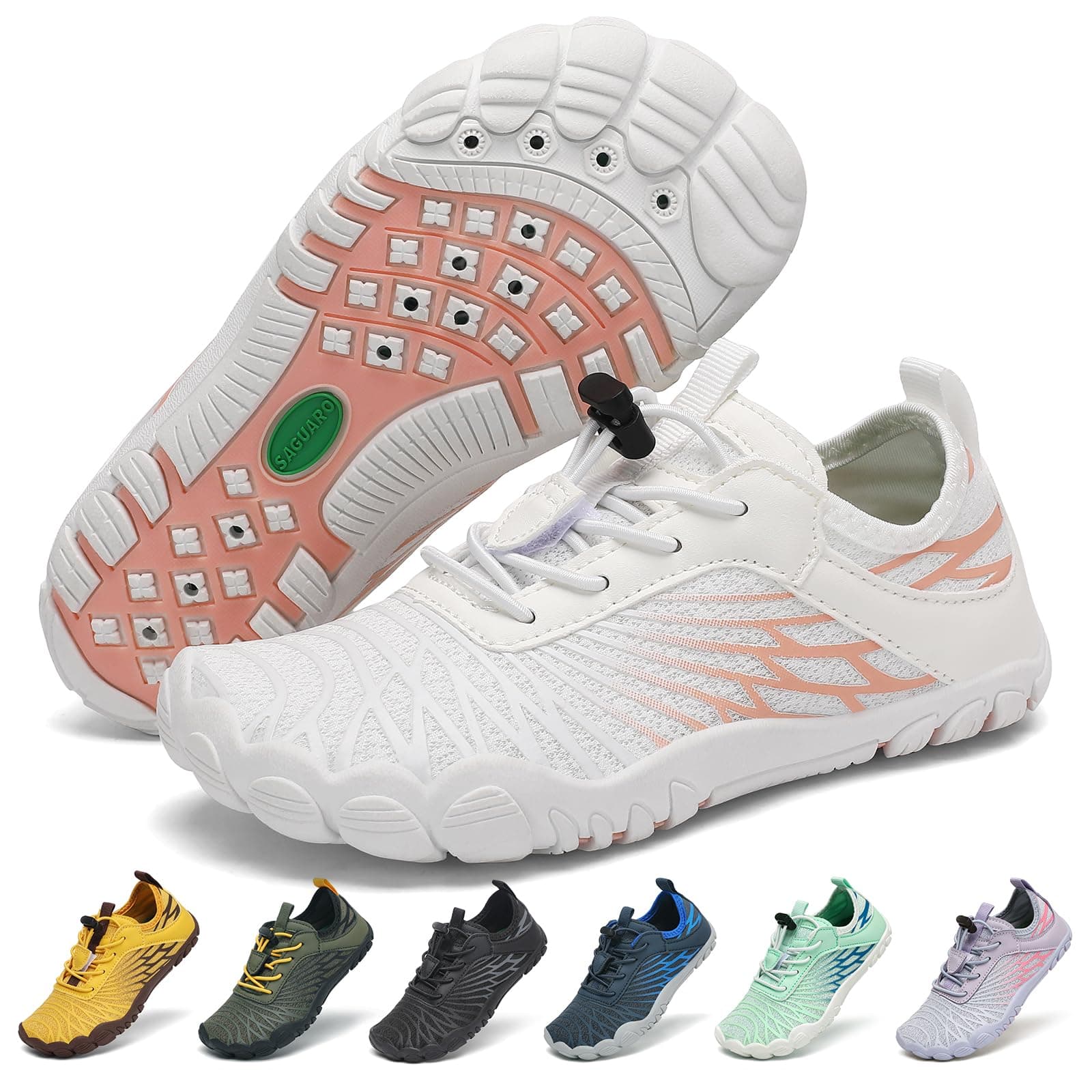 SAGUARO Zapatos descalzos para niños, de secado rápido, transpirables, con puntera ancha, talla 25-35