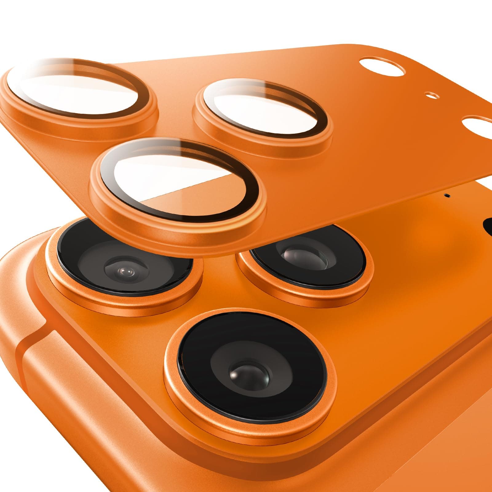 TORRAS für iPhone 17 Pro Max Kameraschutz [Nr.1 Militärtaugliche Bruchsicherheit] Kratzfest & HD-Klare Kamera schutz für iPhone 17 Pro Max,9H+ Härte & Einfache Montage,Orange