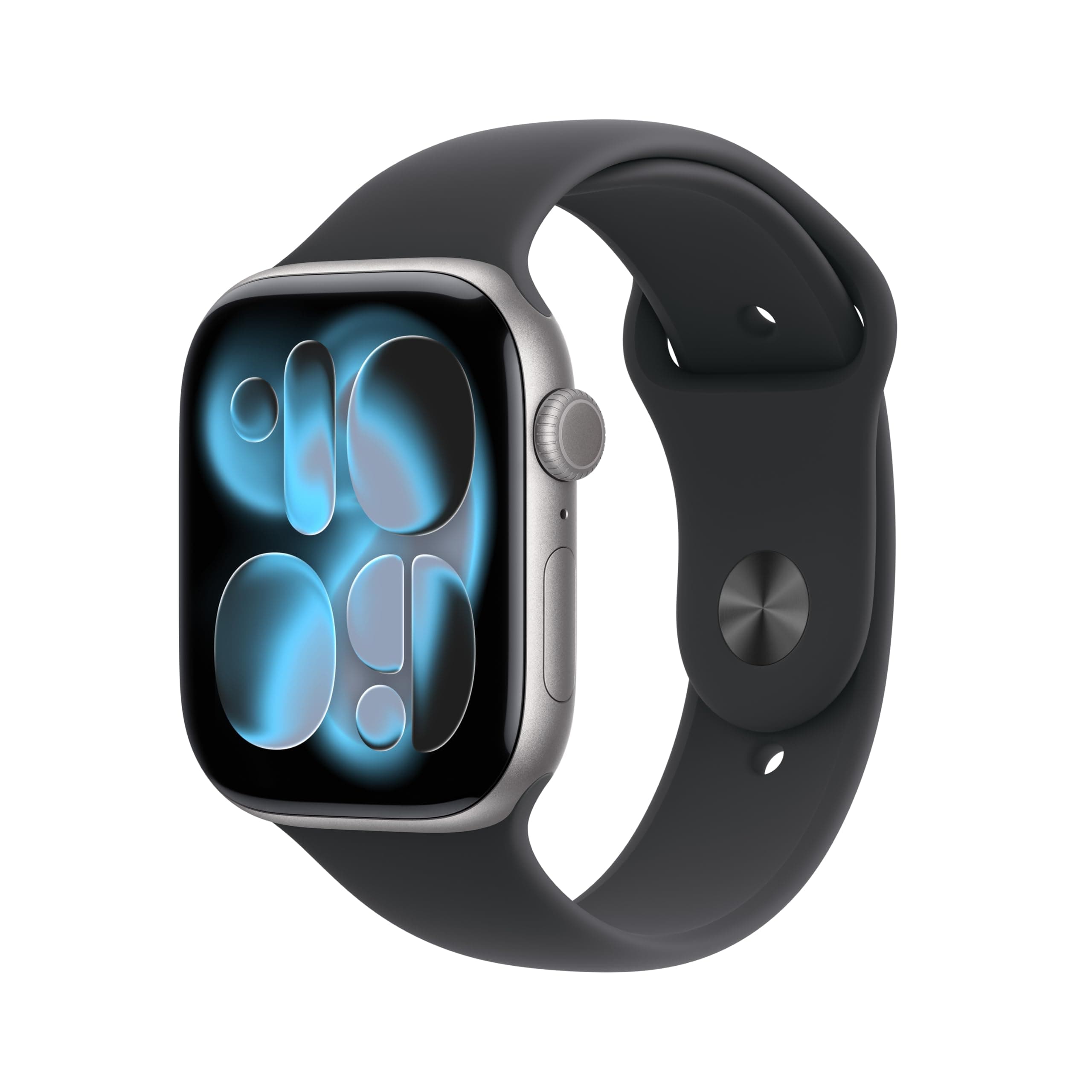 Apple Watch Series 11 GPS + Cellular 46 mm Smartwatch mit Aluminiumgehäuse in Space Grau und Sportarmband in Schwarz (M/L), Schlafindex, Fitnesstracker, Gesundheitsüberwachung, Always-On Display