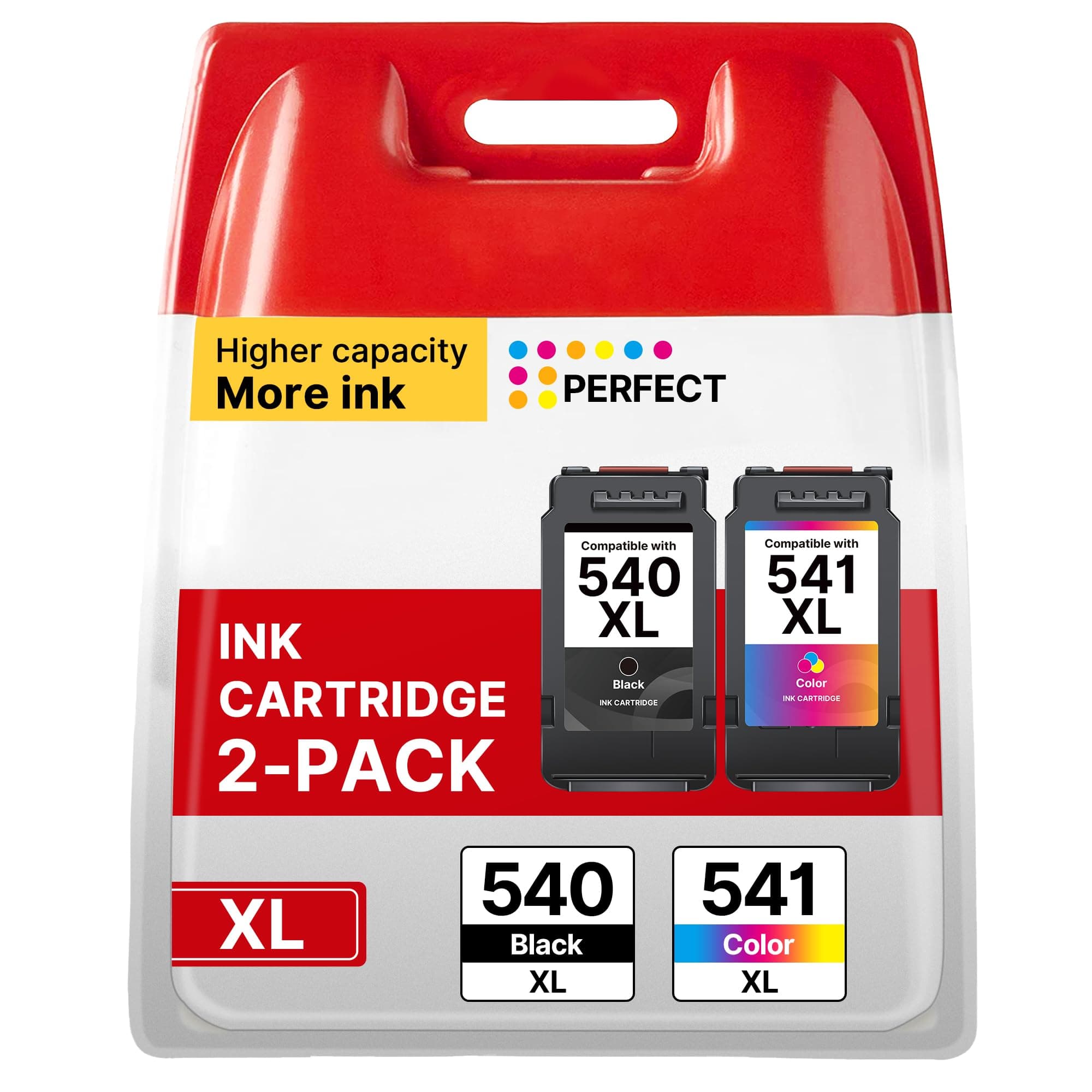 Washope Cartouche 540 et 541 Remplacement pour Canon 540 541 XL PG-540XL CL-541XL Encre Compatibles pour Canon PIXMA MG3650s MX475 MG3600 MG3650 MG3550 MG4250 TS5150 Multifonction imprimante