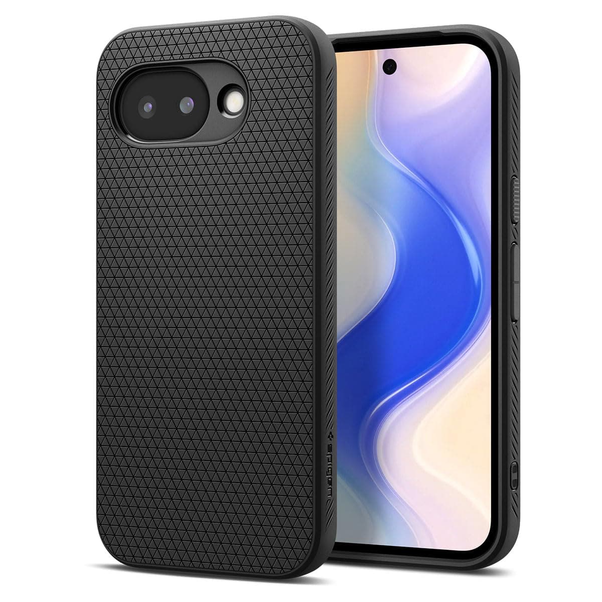 Spigen Liquid Air für Google Pixel 10a Hülle [rutschfest] Slim TPU mit Truss-Design, Militärgeprüfter Schutz, Sound Tunnel Technologie Case Handyhülle –Scwarz