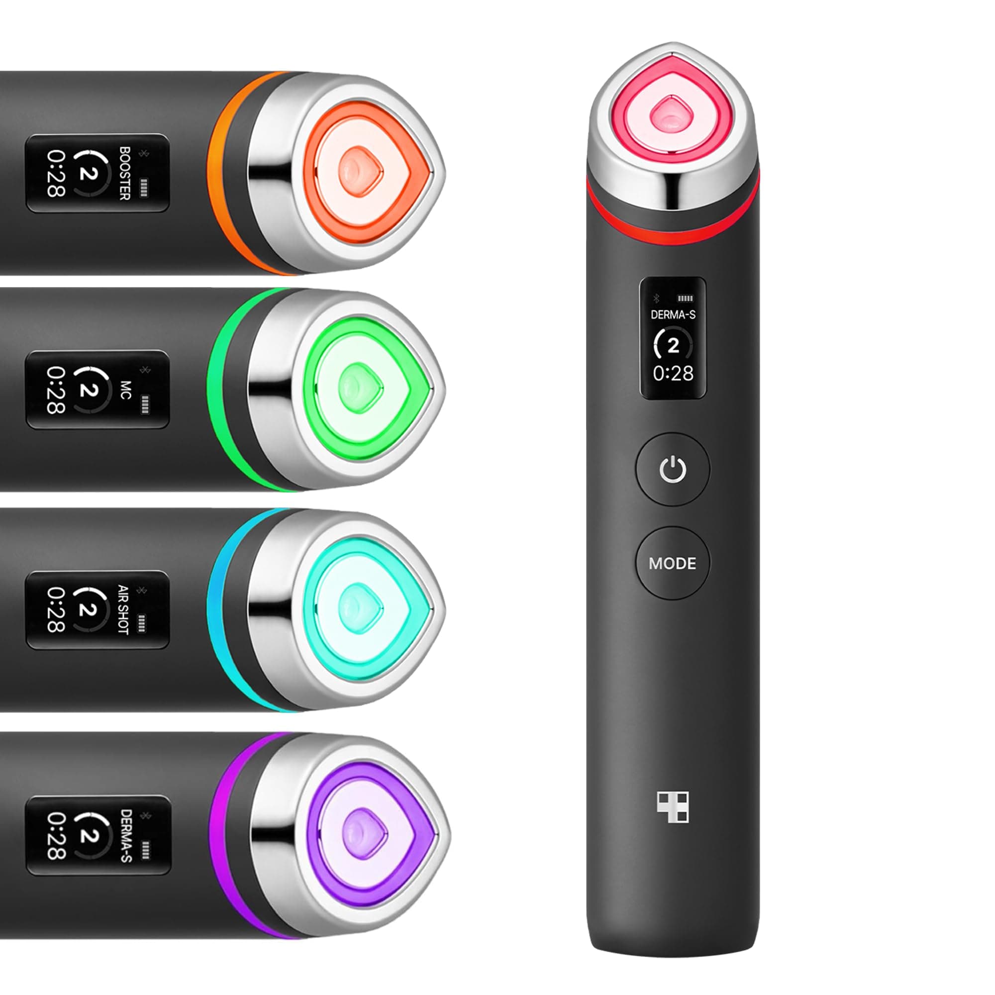 medicube Age-R Booster Pro | 6-in-1 Real Glass Glow Beauty Massager | Looking Glass Skin | Korean Skin Care, Black